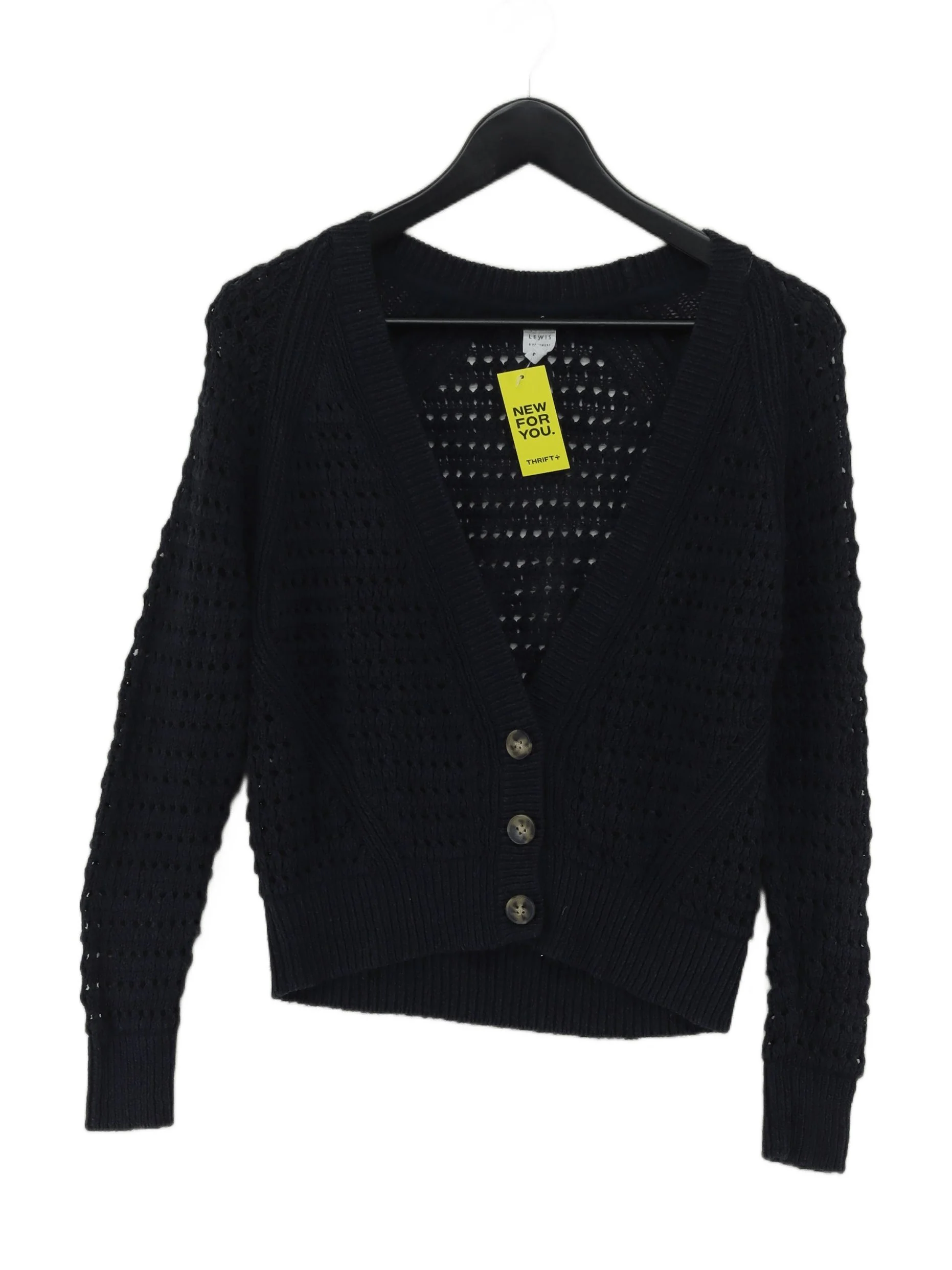 John Lewis Women's Cardigan S Blue 100% Other V-Neck Cardigan