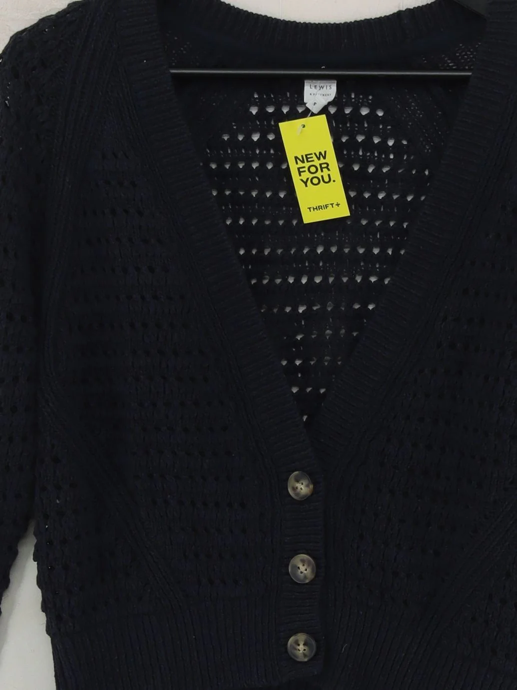 John Lewis Women's Cardigan S Blue 100% Other V-Neck Cardigan - Image 3