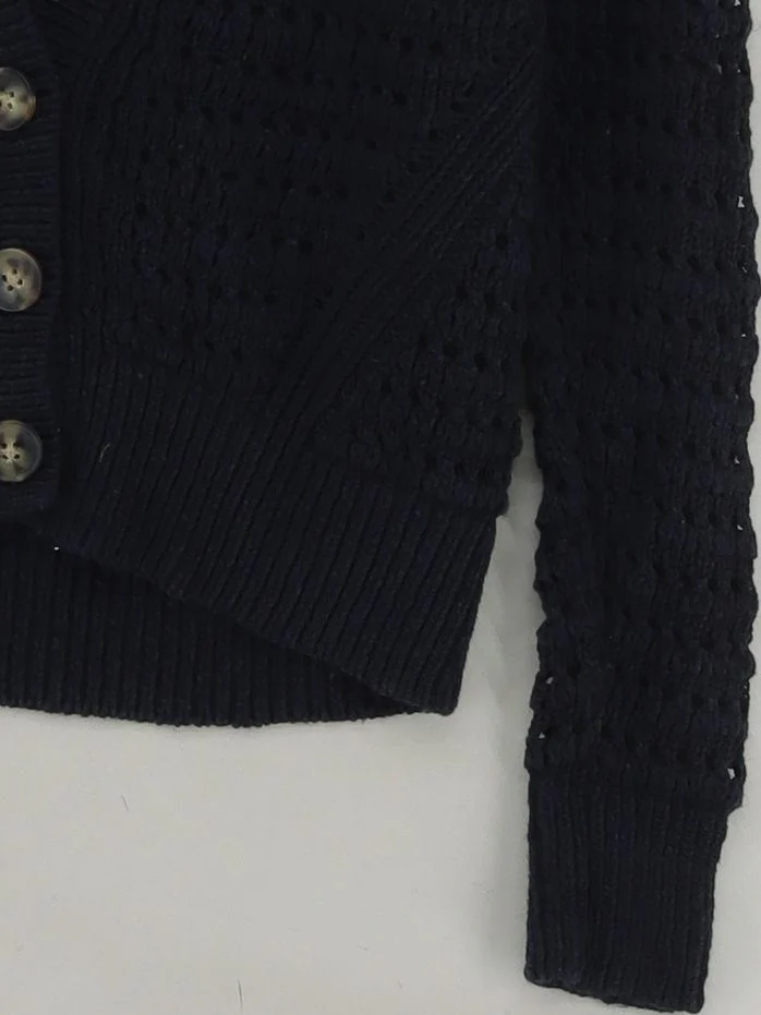 John Lewis Women's Cardigan S Blue 100% Other V-Neck Cardigan - Image 4