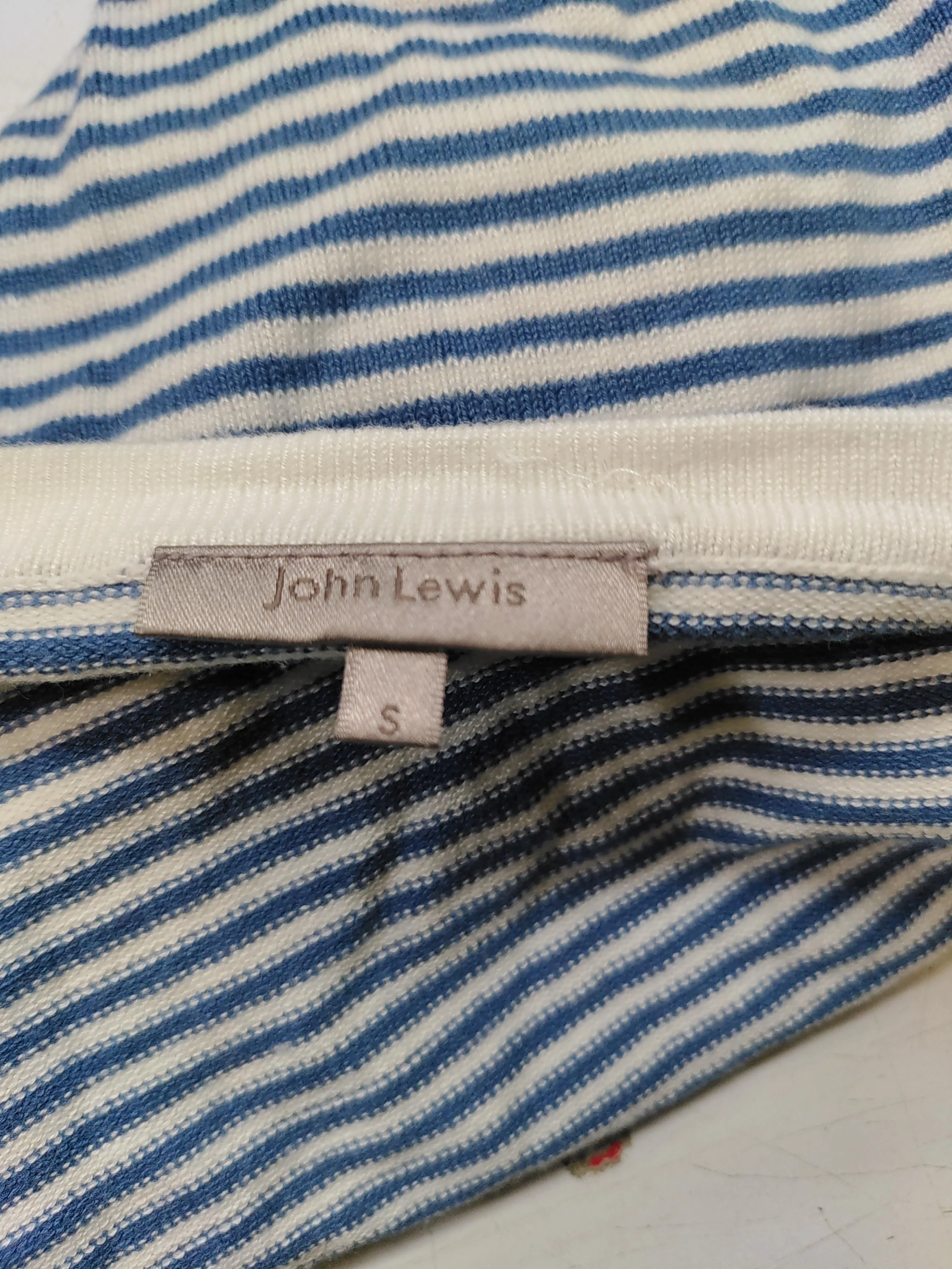 John Lewis Women's Cardigan S Multi Striped Viscose with Nylon V-Neck Cardigan - Image 5