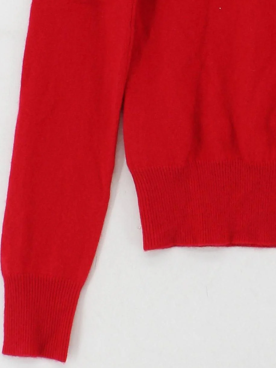 John Lewis Women's Cardigan S Red 100% Cashmere Cardigan New with tags - Image 4