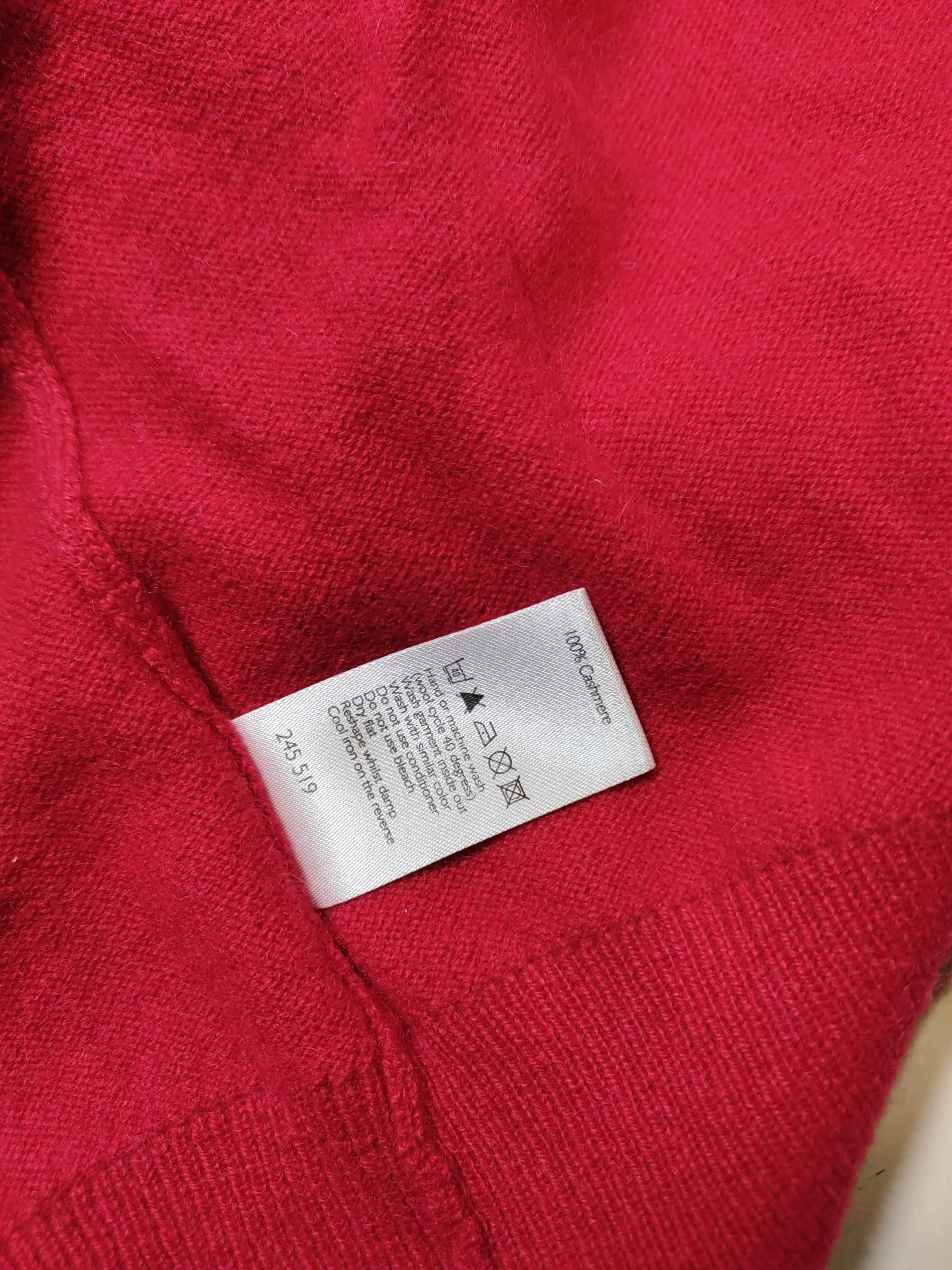 John Lewis Women's Cardigan S Red 100% Cashmere Cardigan New with tags - Image 6