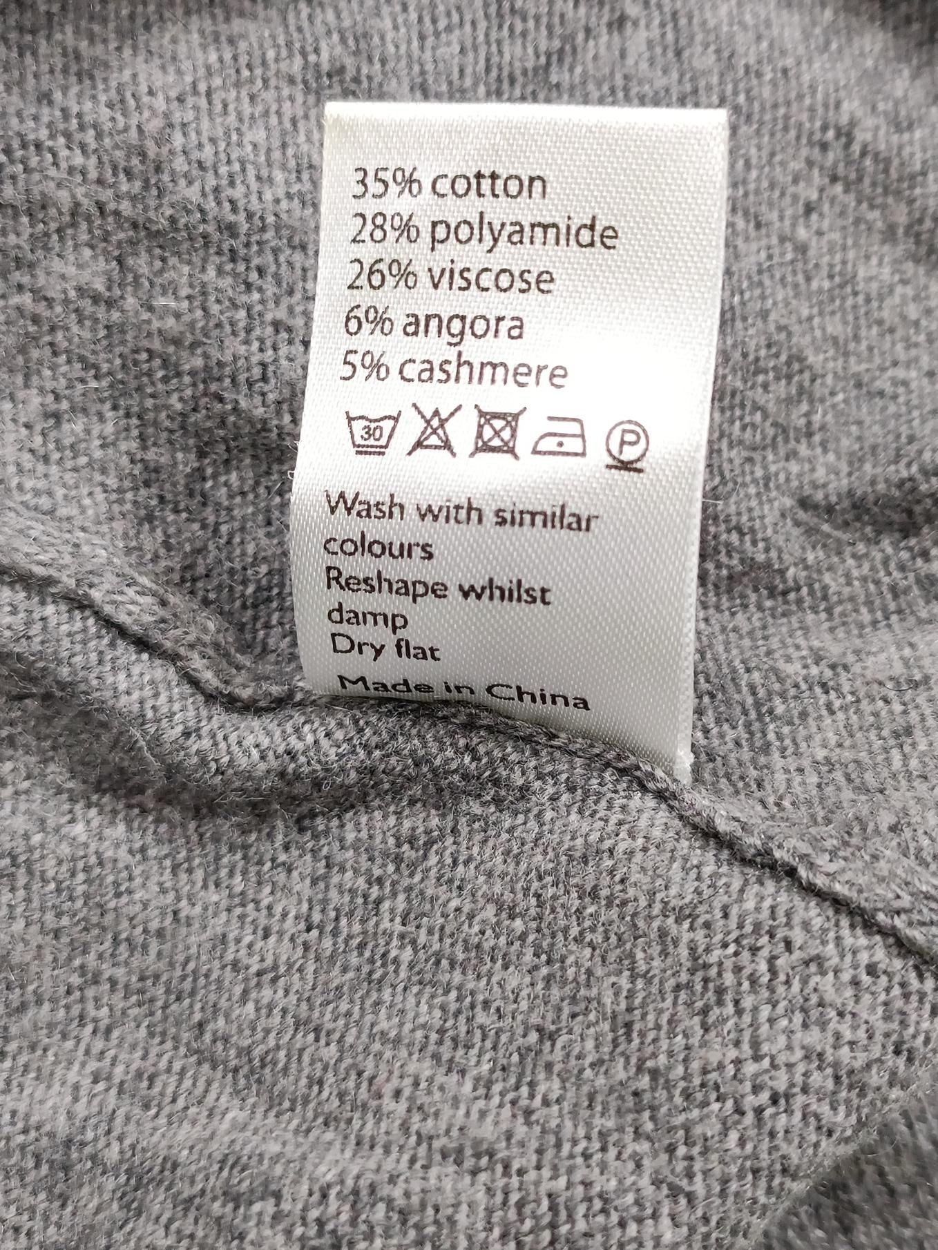 John Lewis Women's Cardigan UK 10 Grey Cotton - Image 7