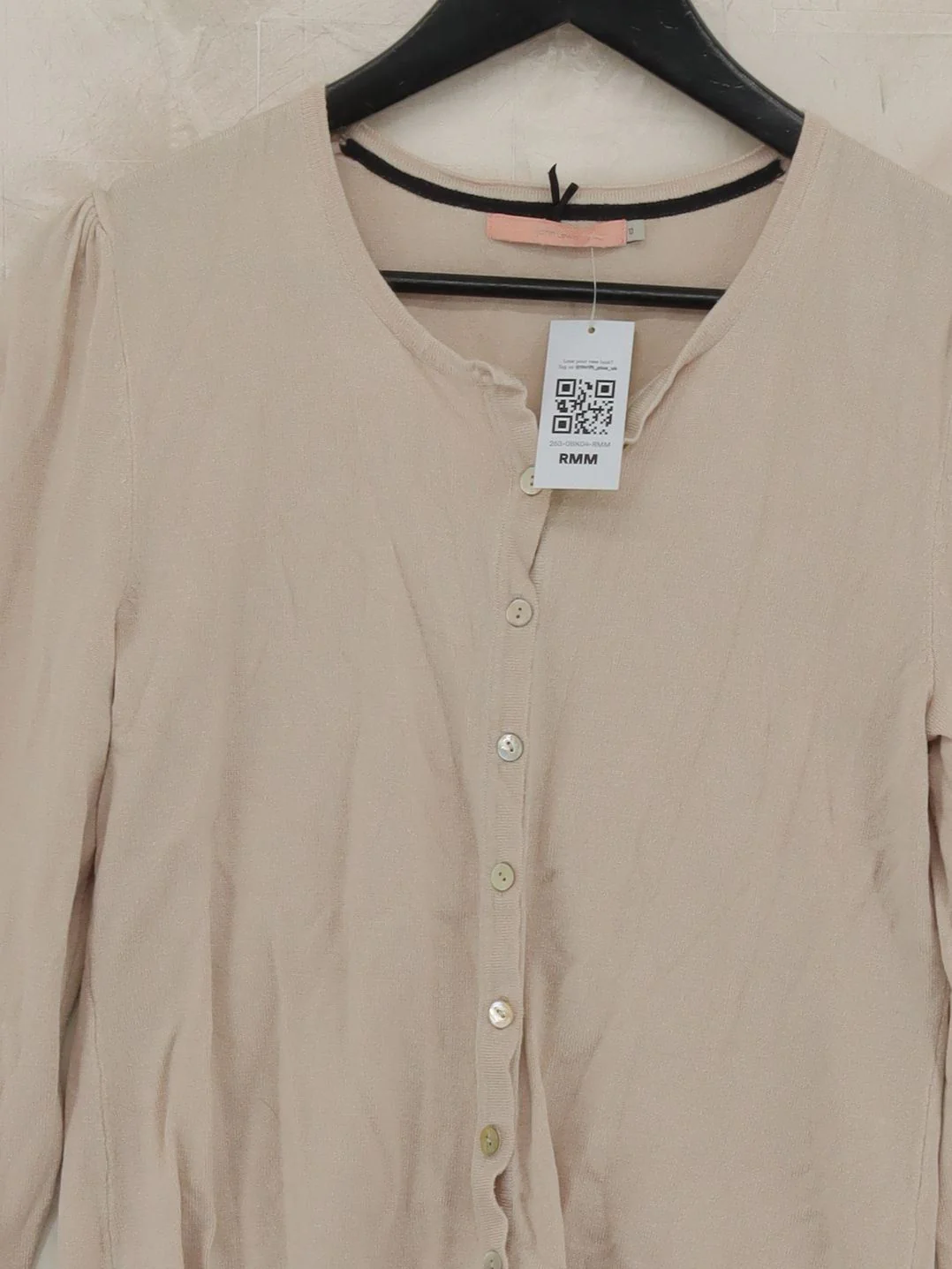 John Lewis Women's Cardigan UK 10 Pink 100% Other V-Neck Cardigan - Image 3
