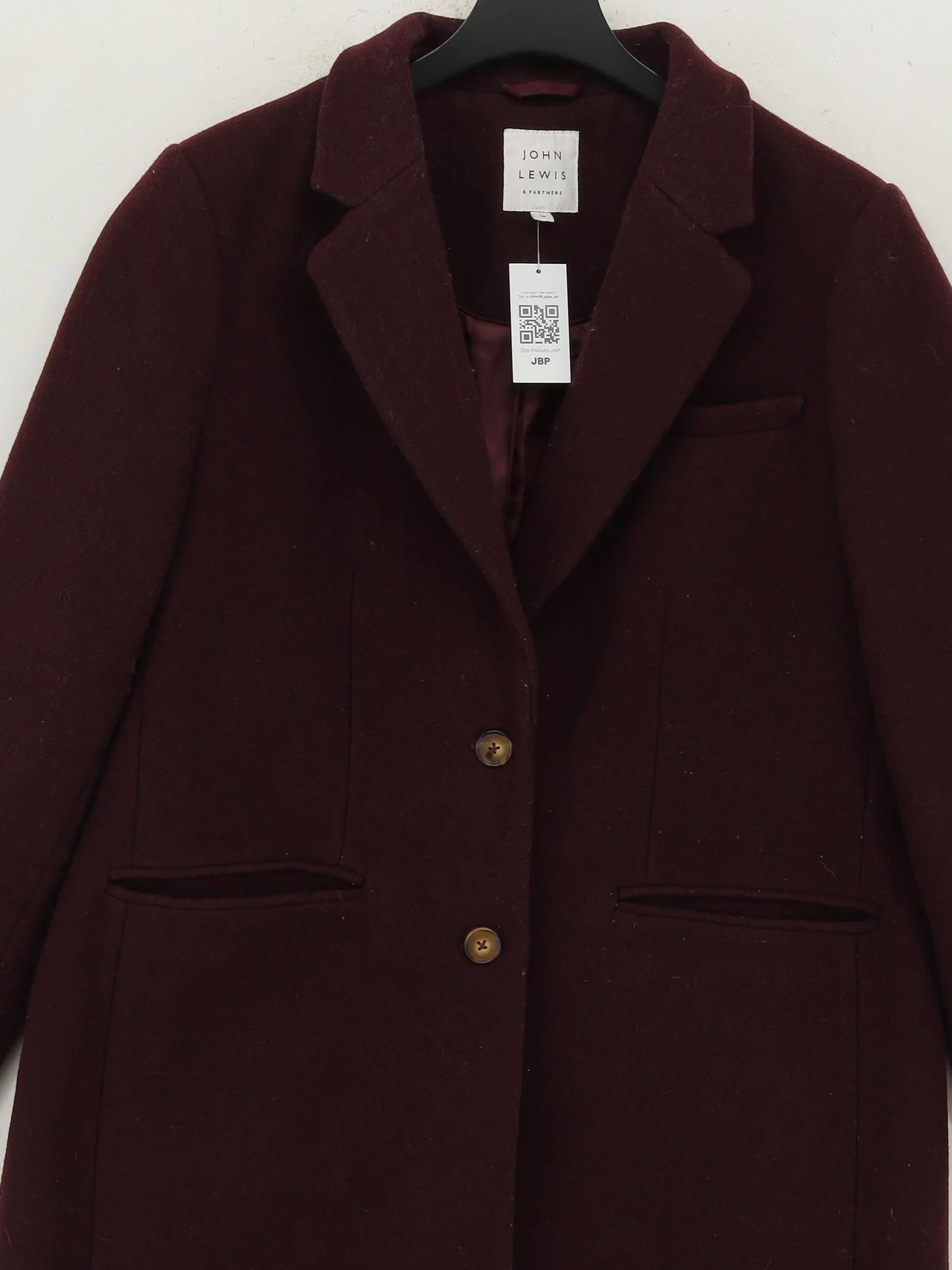 John Lewis Women's Coat UK 16 Brown Wool - Image 3