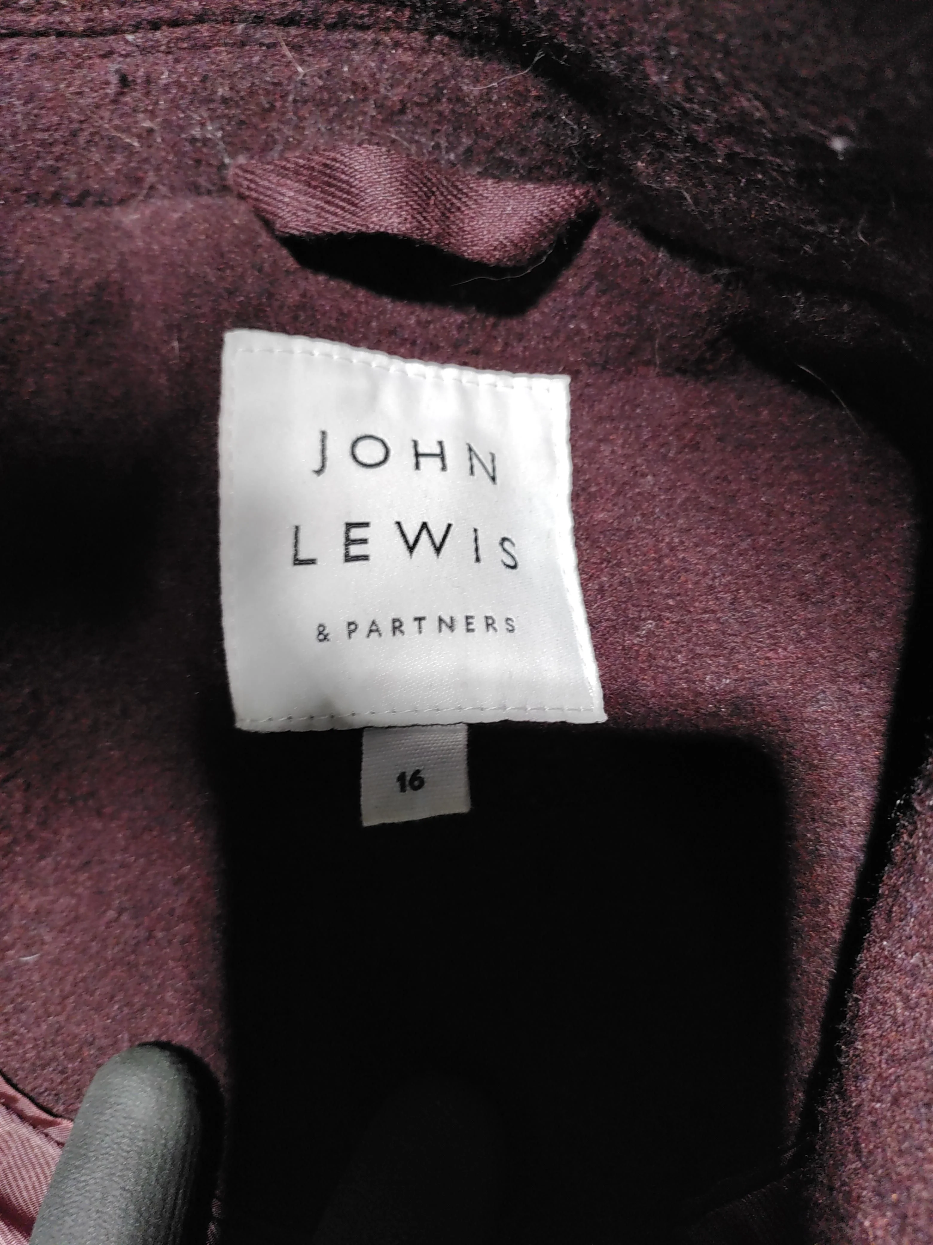 John Lewis Women's Coat UK 16 Brown Wool - Image 6