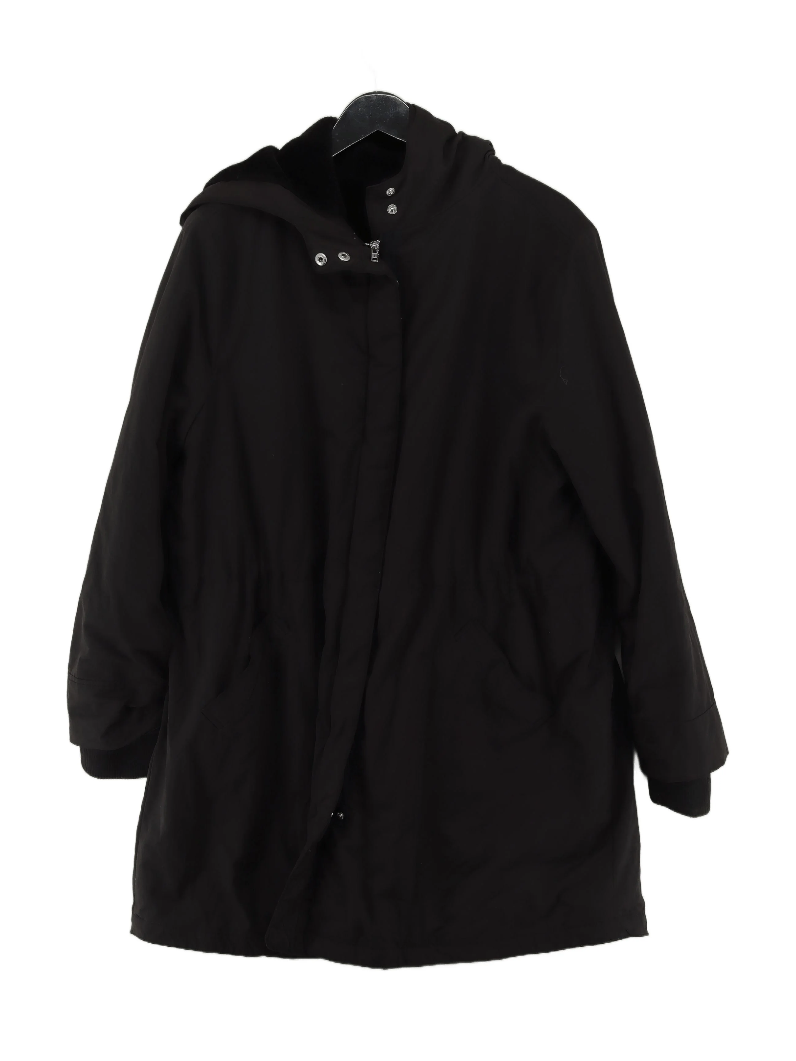 John Lewis Women's Coat UK 18 Black Polyester with Cotton Parka