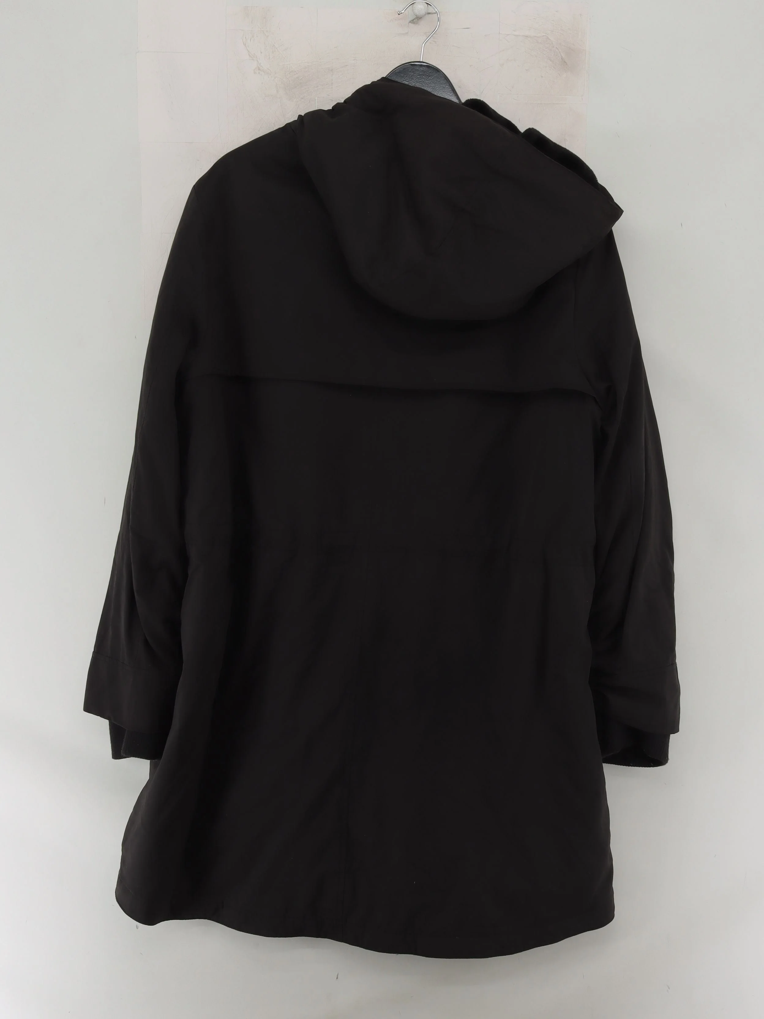John Lewis Women's Coat UK 18 Black Polyester with Cotton Parka - Image 2