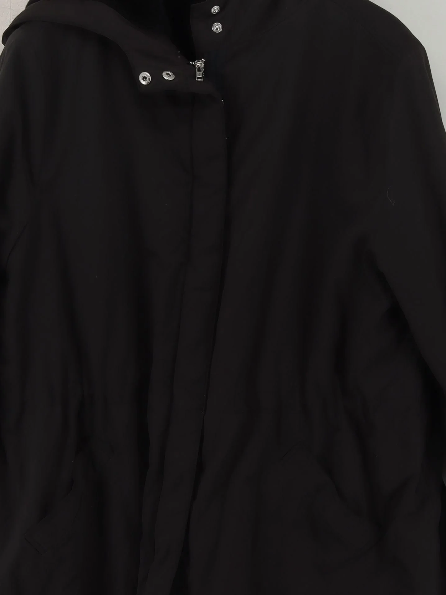 John Lewis Women's Coat UK 18 Black Polyester with Cotton Parka - Image 3