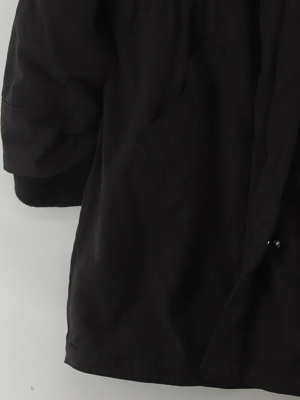 John Lewis Women's Coat UK 18 Black Polyester with Cotton Parka - Image 4