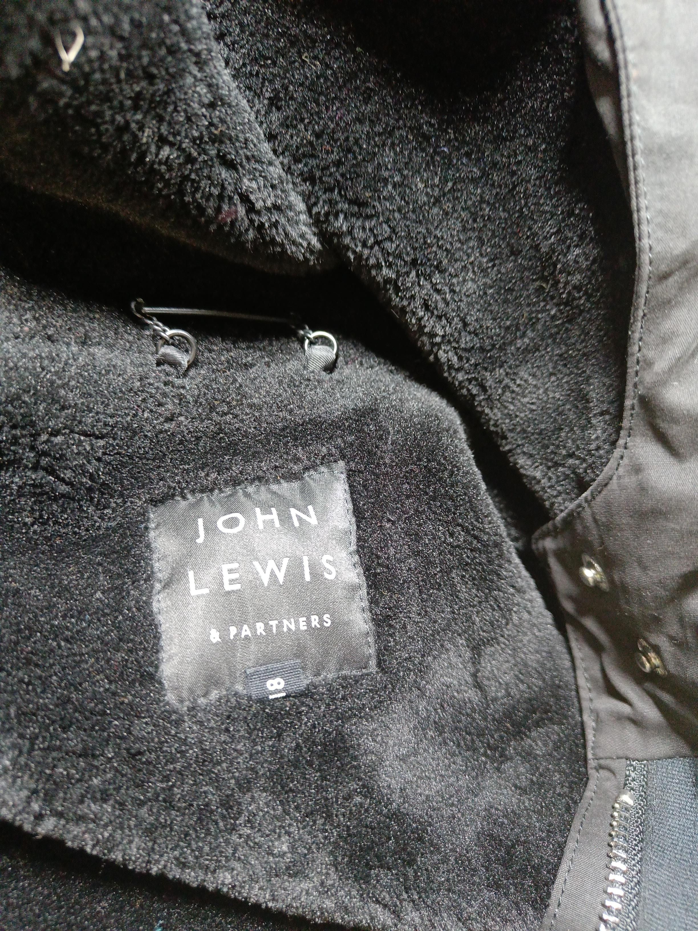 John Lewis Women's Coat UK 18 Black Polyester with Cotton Parka - Image 5