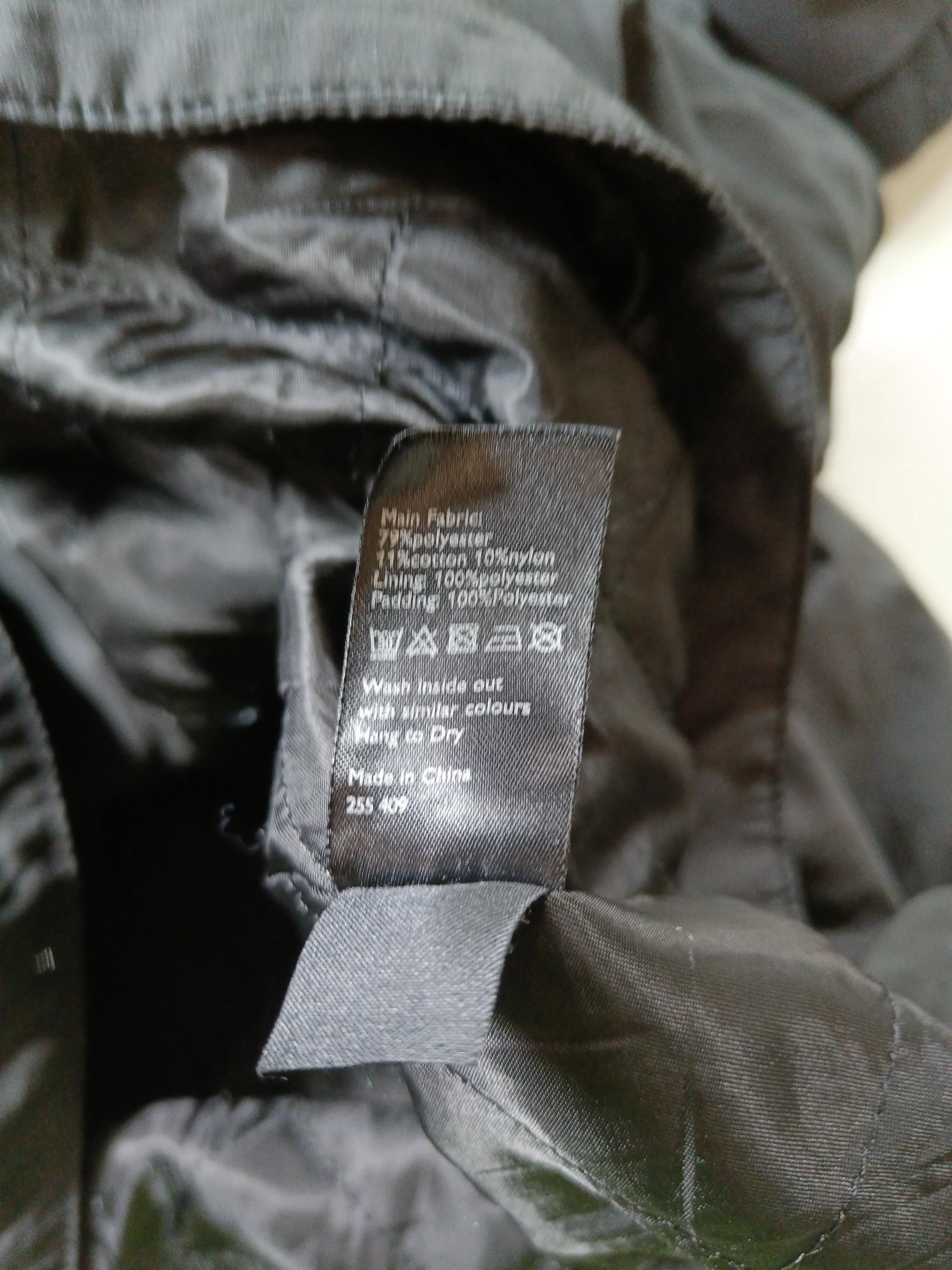 John Lewis Women's Coat UK 18 Black Polyester with Cotton Parka - Image 6