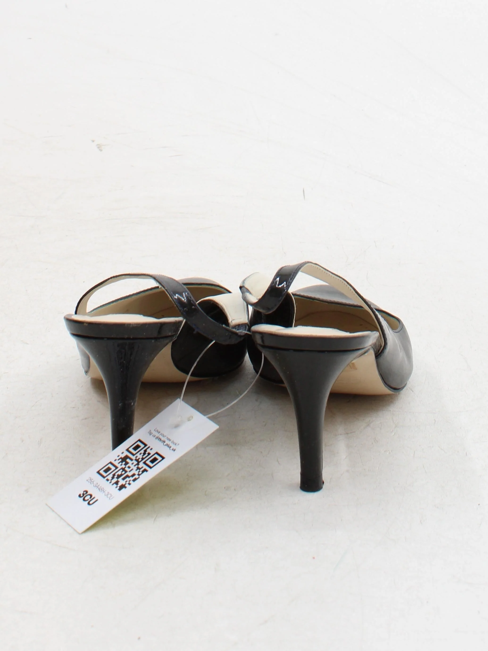 John Lewis Women's Heels UK 6 Black 100% Leather Court - Image 3