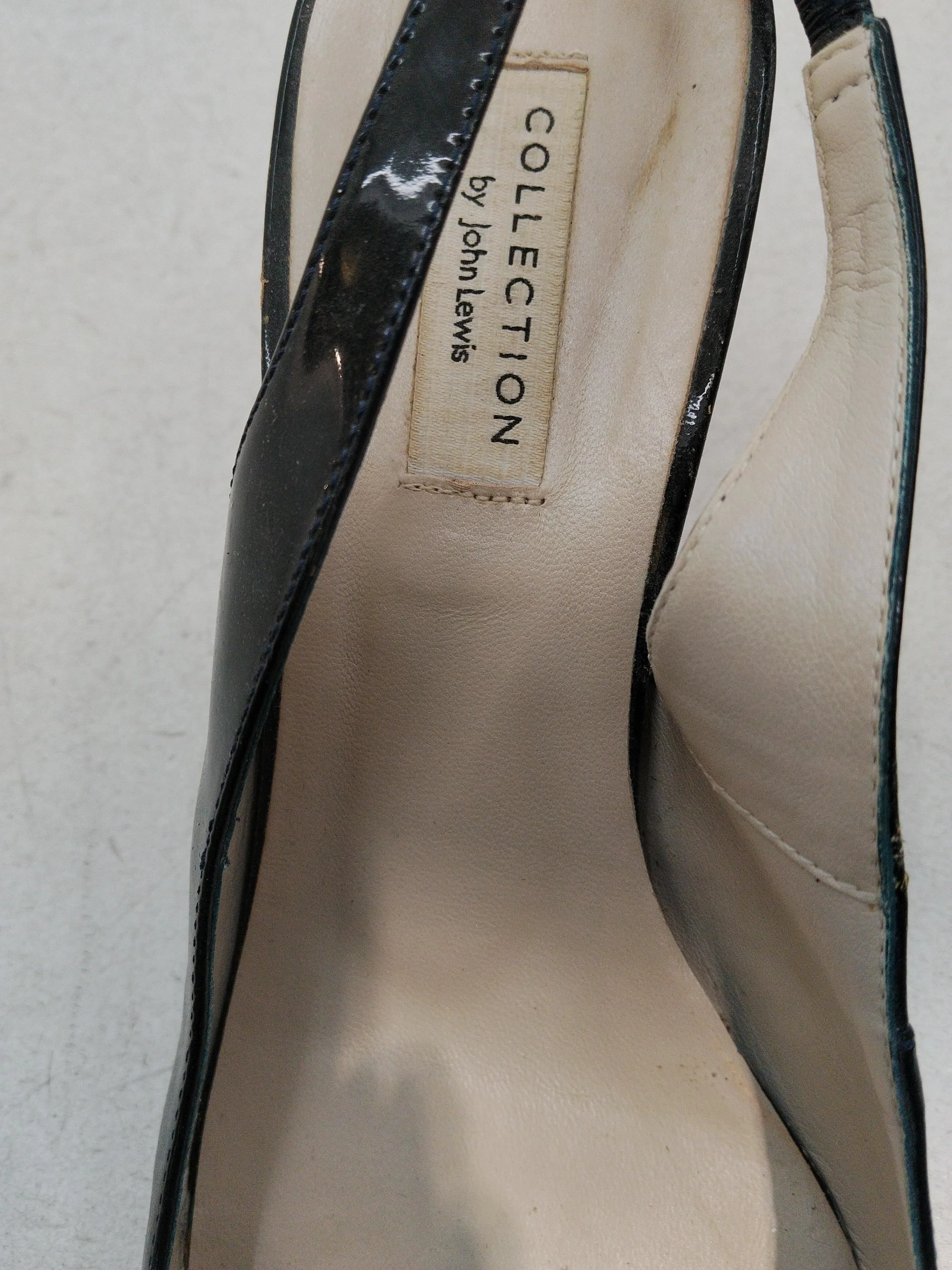 John Lewis Women's Heels UK 6 Black 100% Leather Court - Image 6