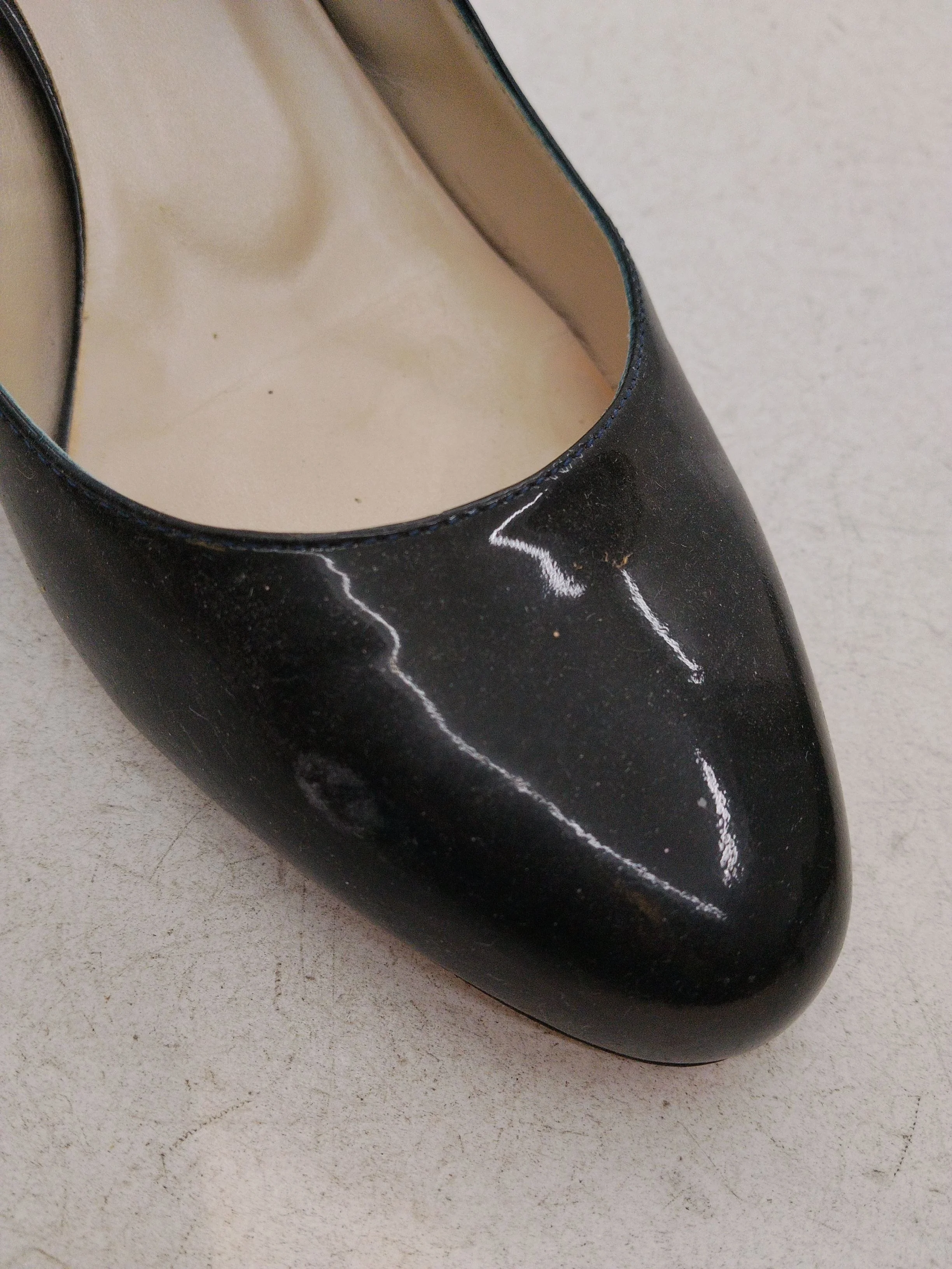 John Lewis Women's Heels UK 6 Black 100% Leather Court - Image 8