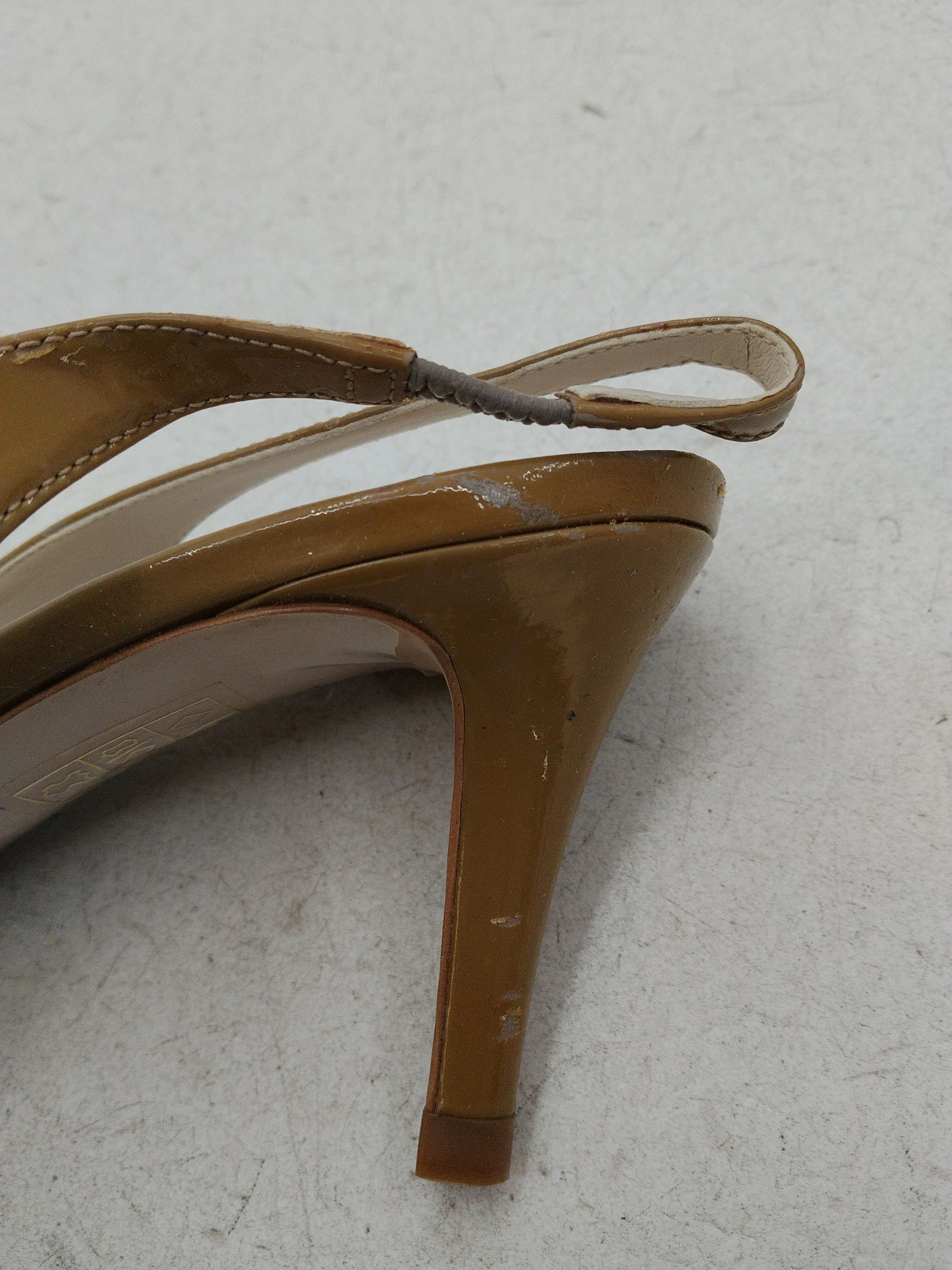 John Lewis Women's Heels UK 6 Tan 100% Faux Leather Court - Image 8