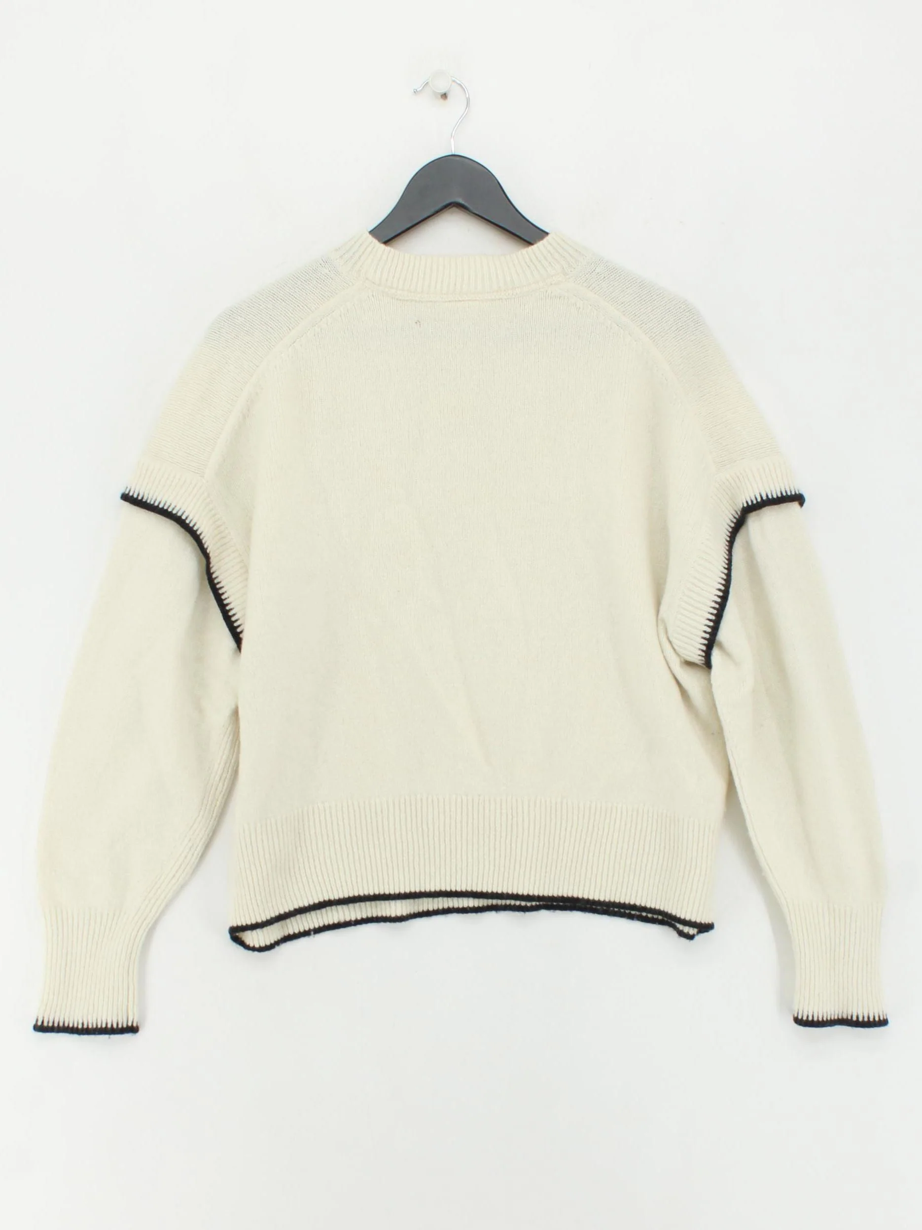 John Lewis Women's Jumper L Cream Wool with Nylon Round Neck Pullover - Image 2