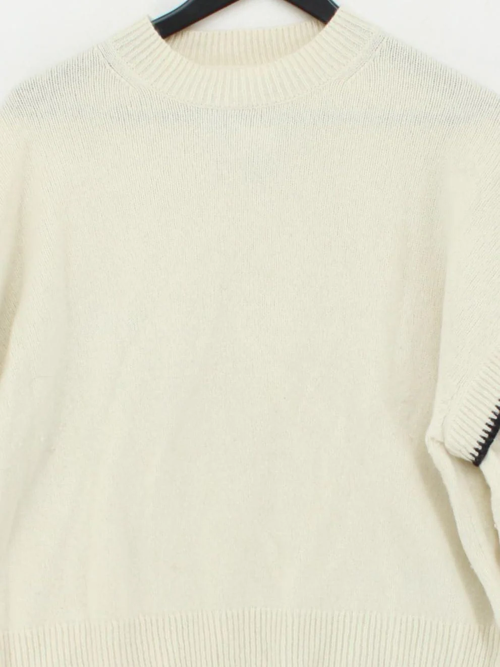 John Lewis Women's Jumper L Cream Wool with Nylon Round Neck Pullover - Image 3