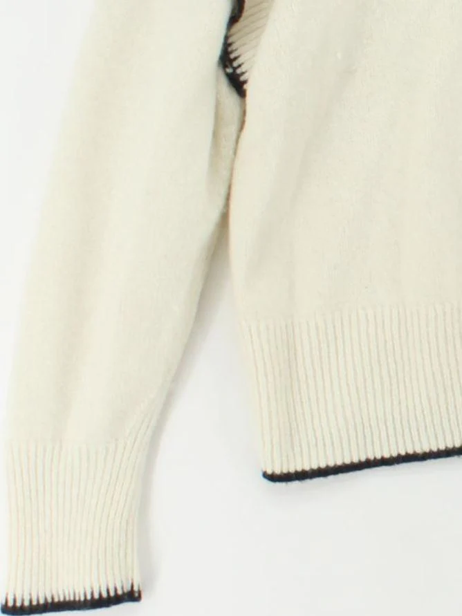 John Lewis Women's Jumper L Cream Wool with Nylon Round Neck Pullover - Image 4
