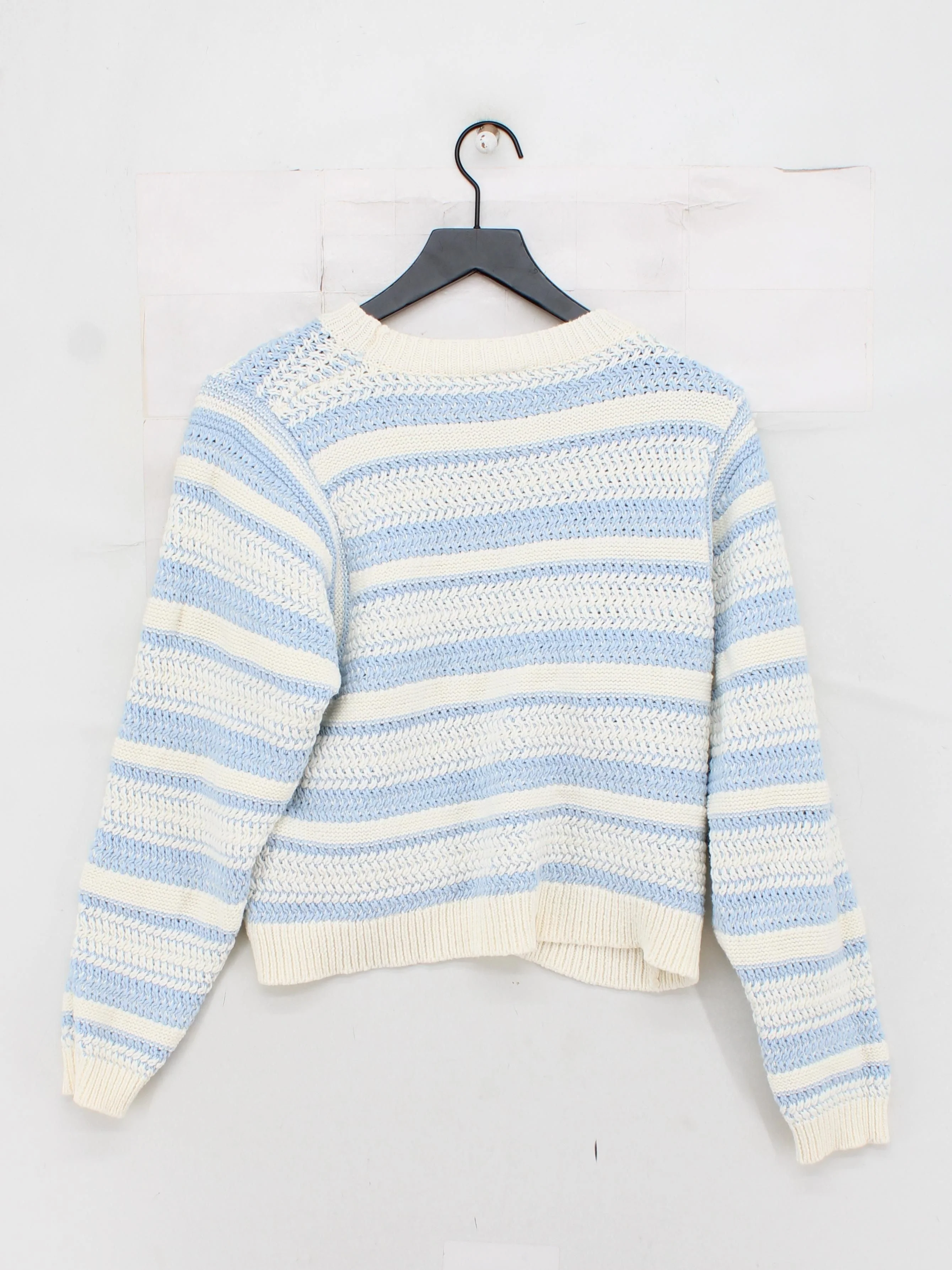 John Lewis Women's Jumper L Multi Striped 100% Cotton Crew Neck Pullover - Image 2