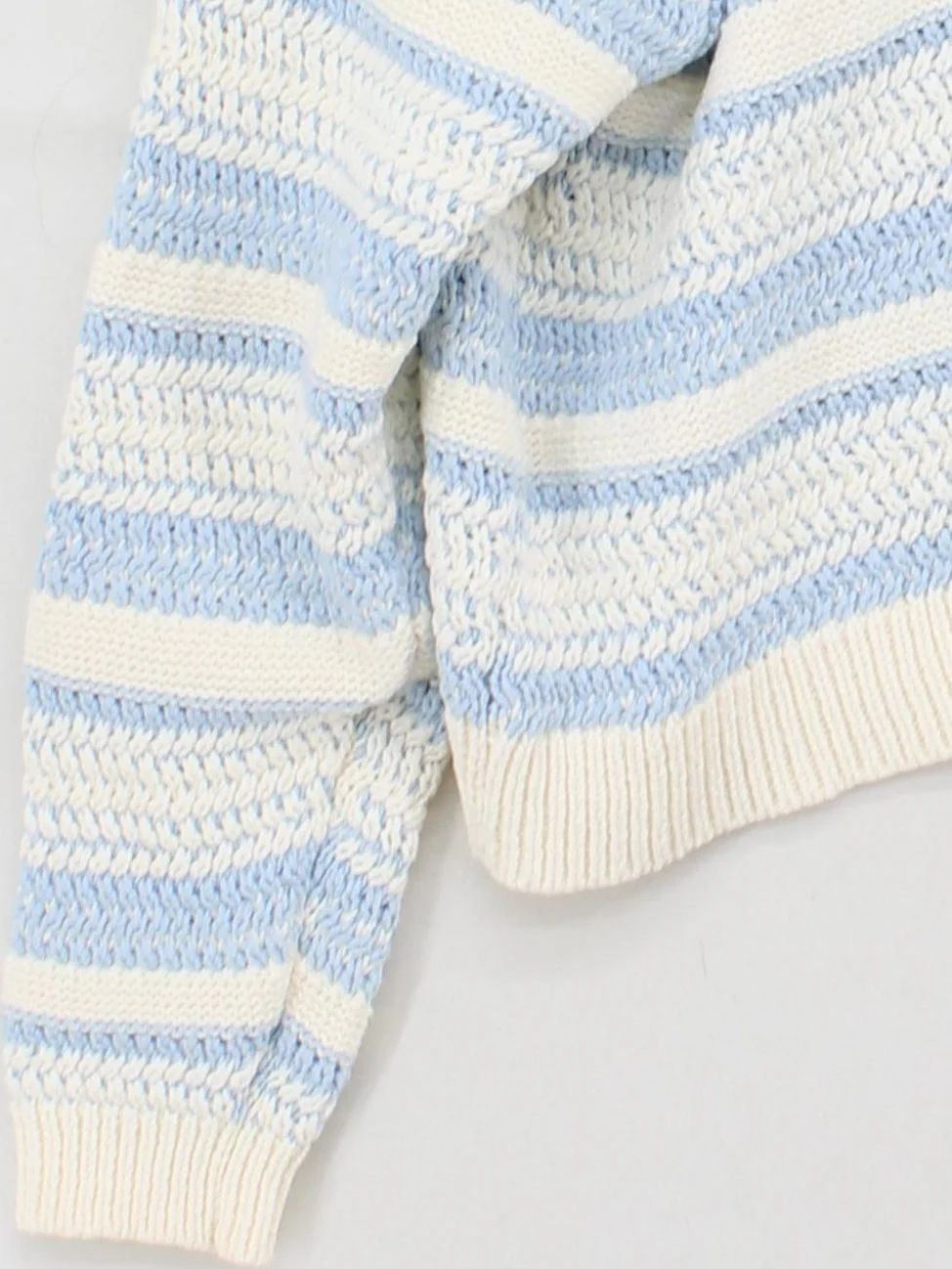 John Lewis Women's Jumper L Multi Striped 100% Cotton Crew Neck Pullover - Image 4