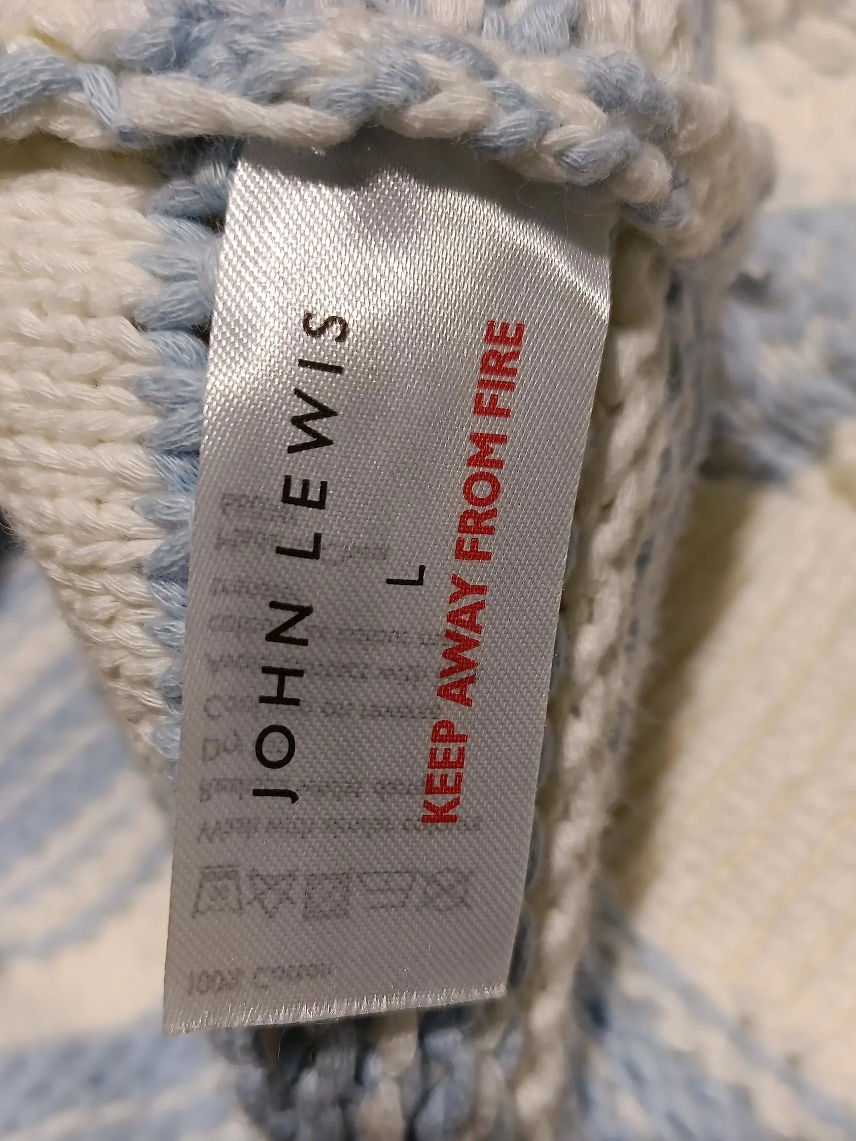John Lewis Women's Jumper L Multi Striped 100% Cotton Crew Neck Pullover - Image 5