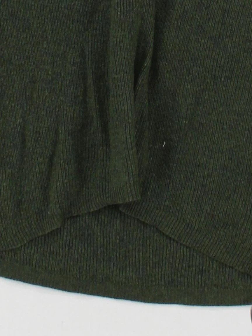 John Lewis Women's Jumper UK 10 Green Nylon with Wool, Viscose V-Neck Pullover - Image 4