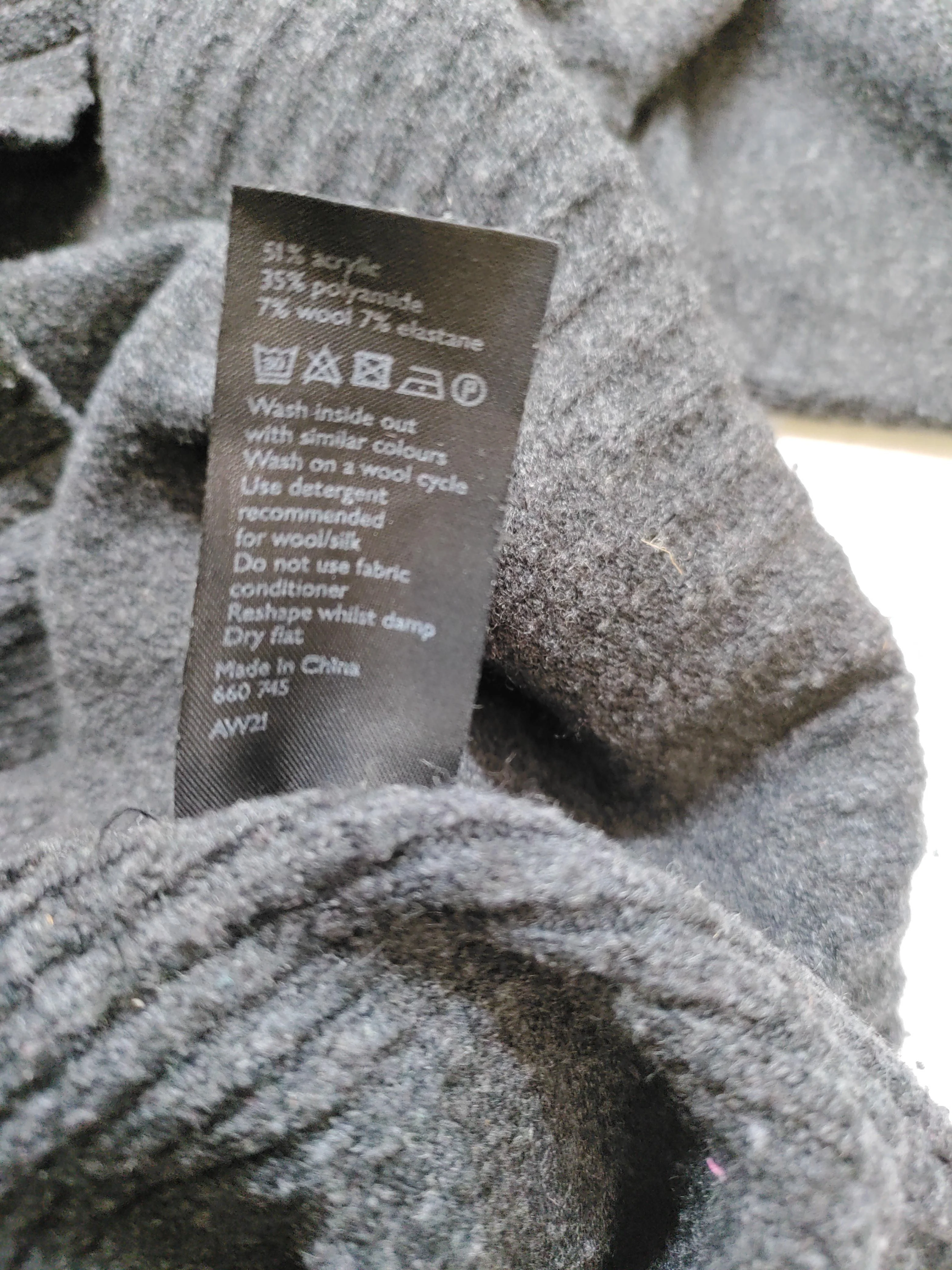John Lewis Women's Jumper UK 10 Grey Acrylic - Image 6
