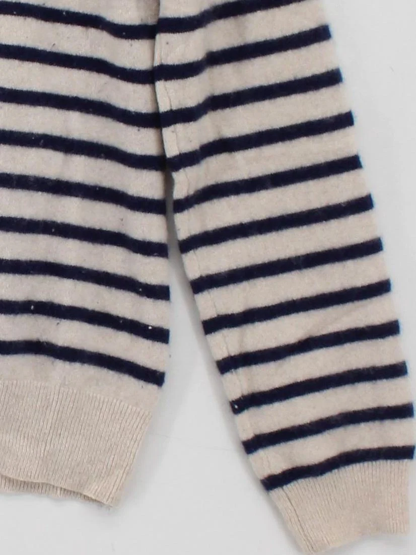 John Lewis Women's Jumper UK 14 Multi Striped 100% Cashmere Crew Neck Pullover - Image 4