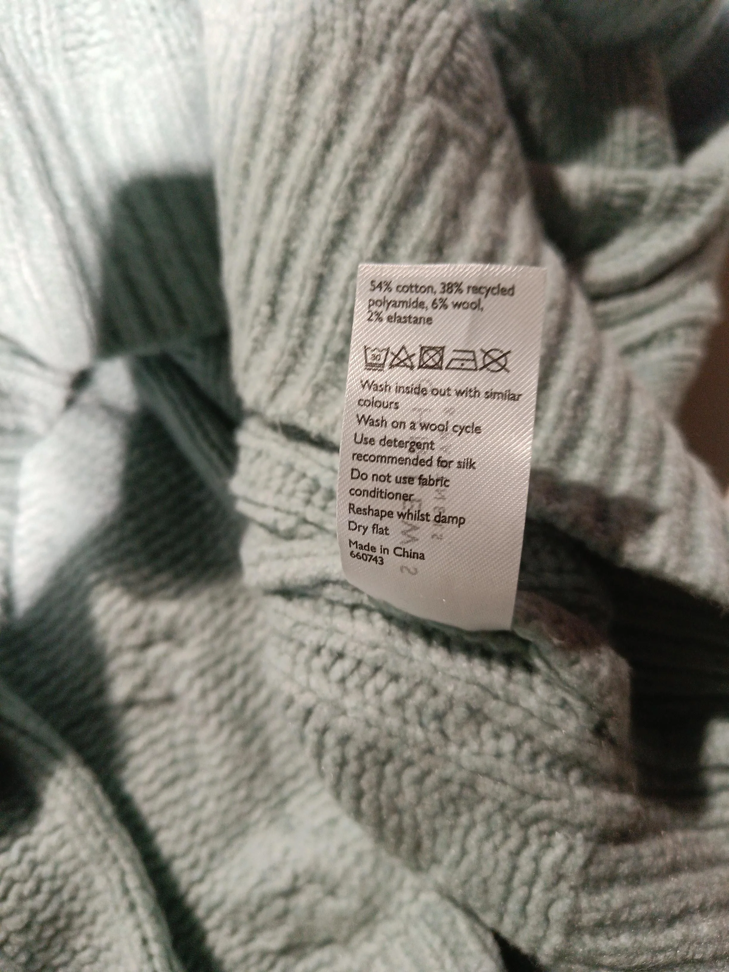 John Lewis Women's Jumper UK 18 Green Cotton New with tags - Image 6