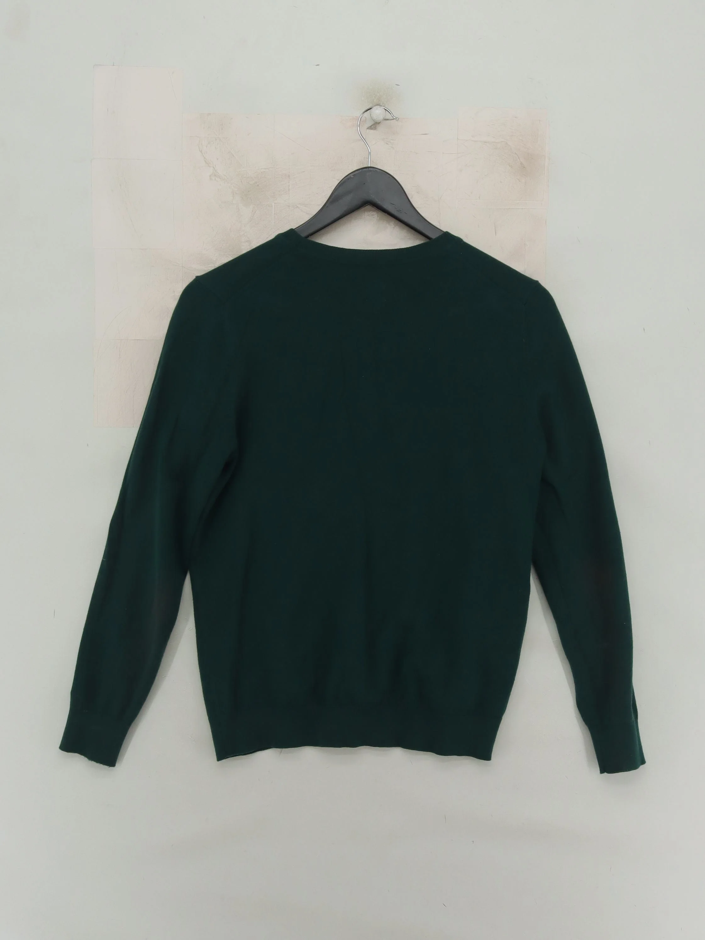 John Lewis Women's Jumper UK 8 Green Cotton with Nylon Crew Neck Pullover - Image 2