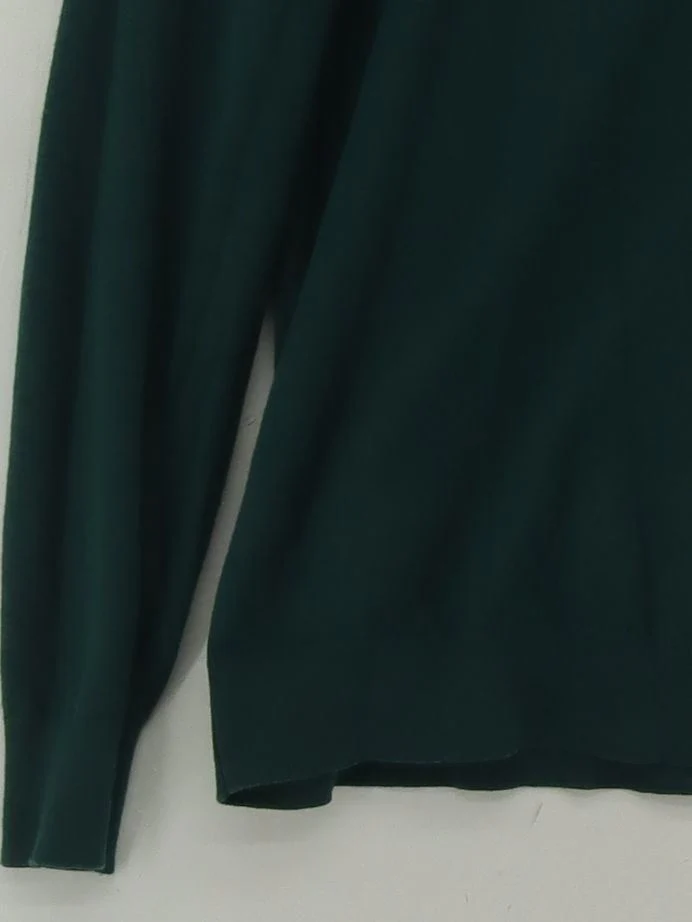 John Lewis Women's Jumper UK 8 Green Cotton with Nylon Crew Neck Pullover - Image 4
