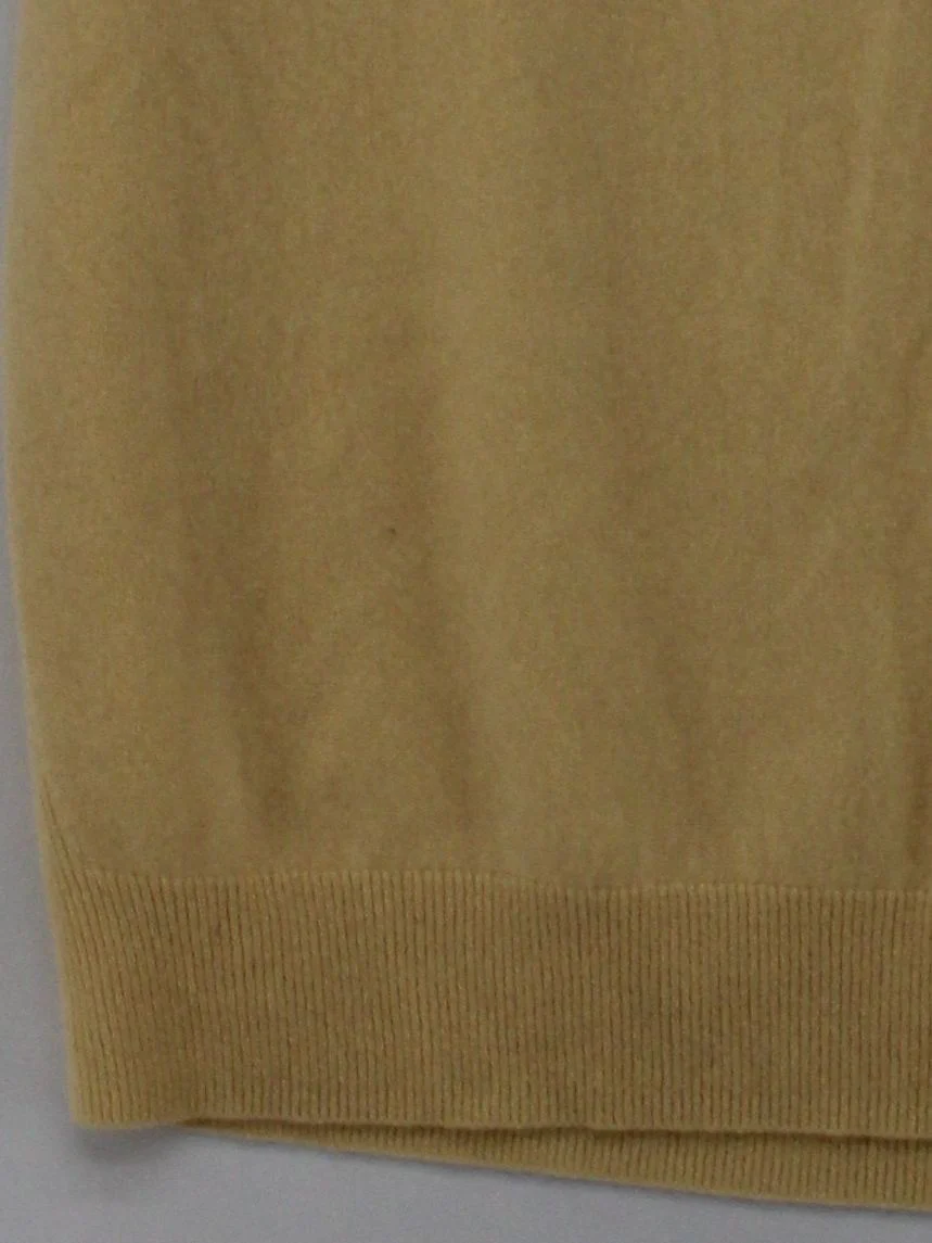 John Lewis Women's Jumper XXL Yellow 100% Cashmere V-Neck Vest - Image 4