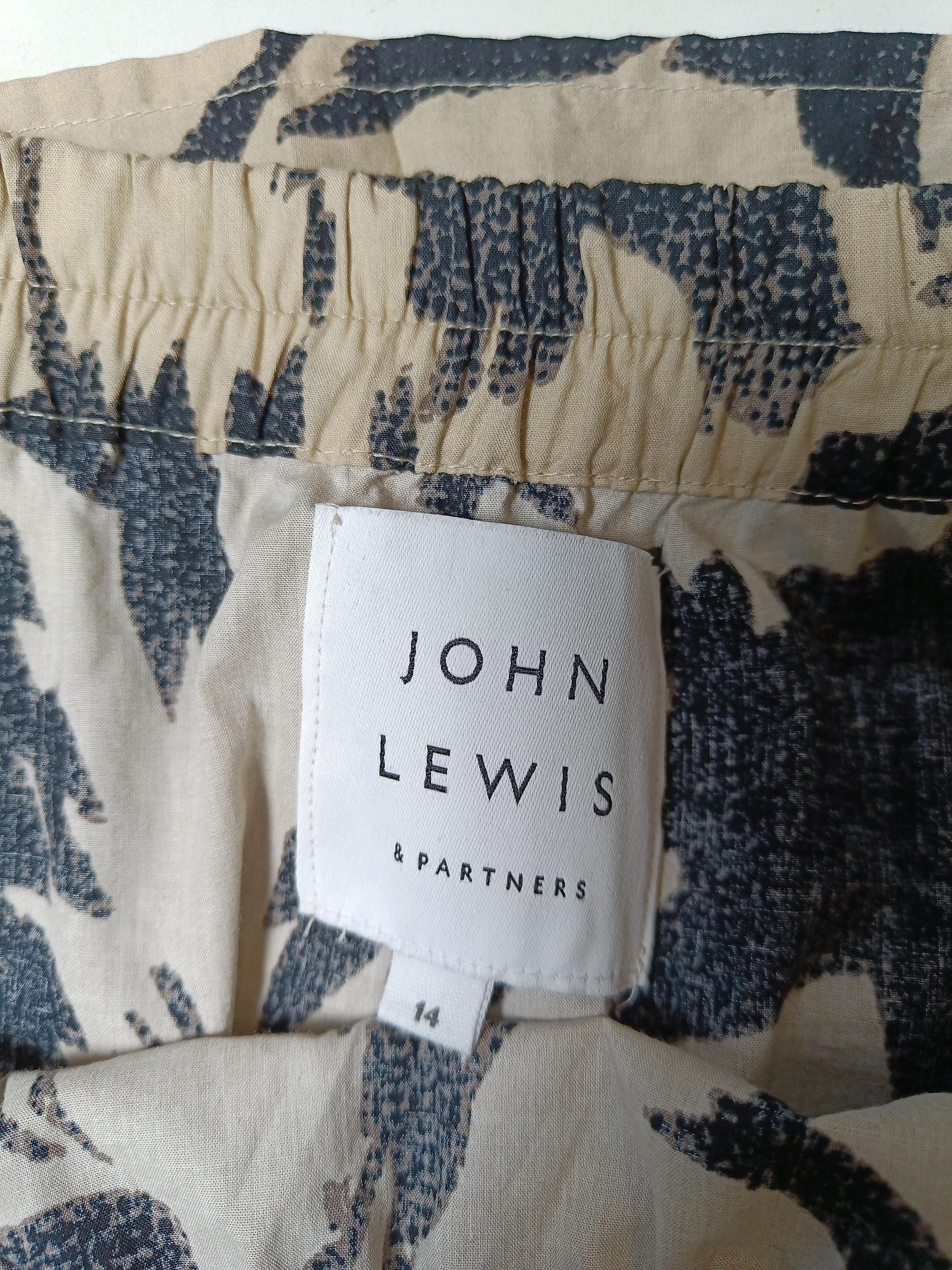 John Lewis Women's Midi Skirt M Cream Floral 100% Other Midi A-Line - Image 5
