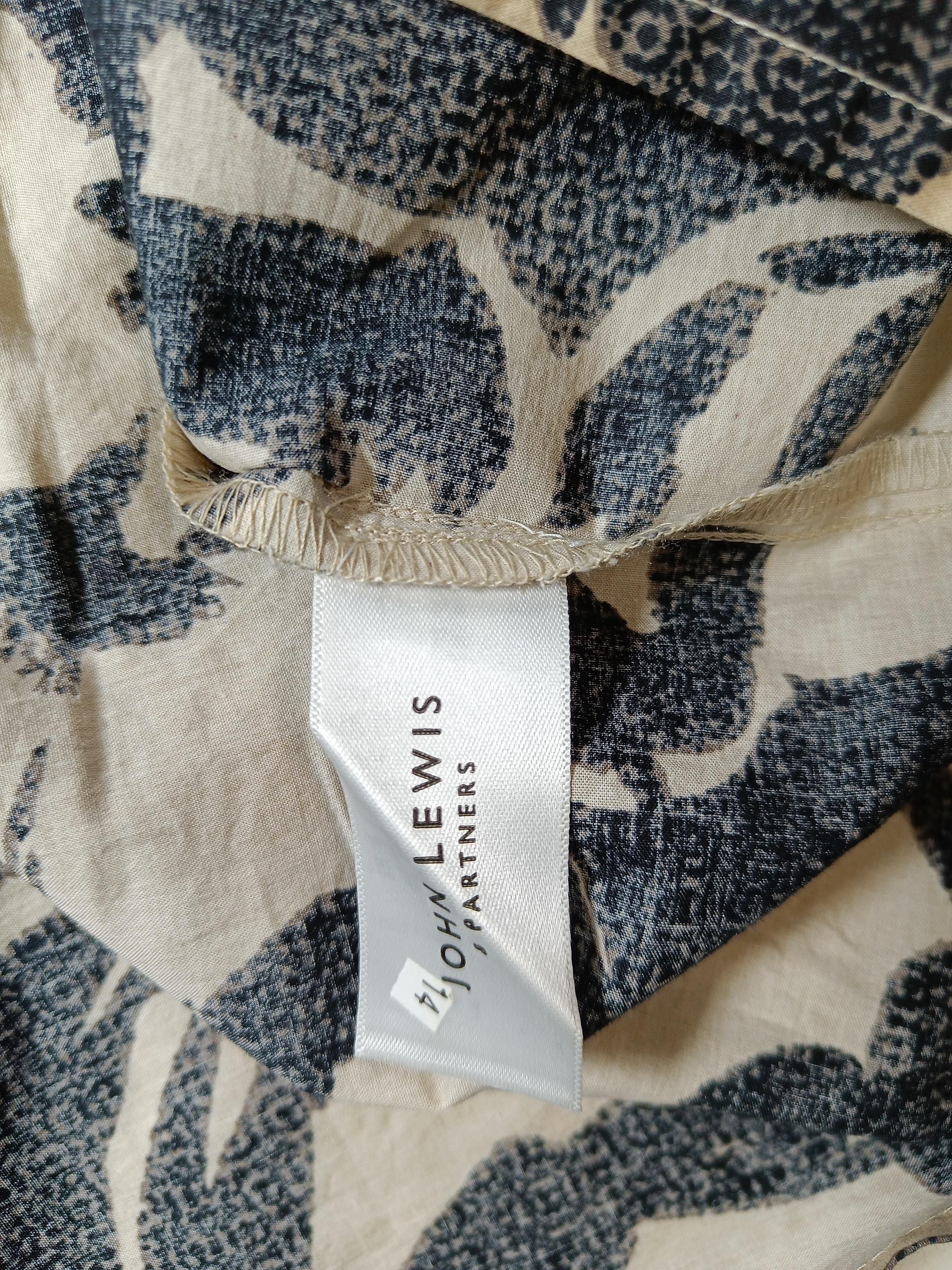 John Lewis Women's Midi Skirt M Cream Floral 100% Other Midi A-Line - Image 6