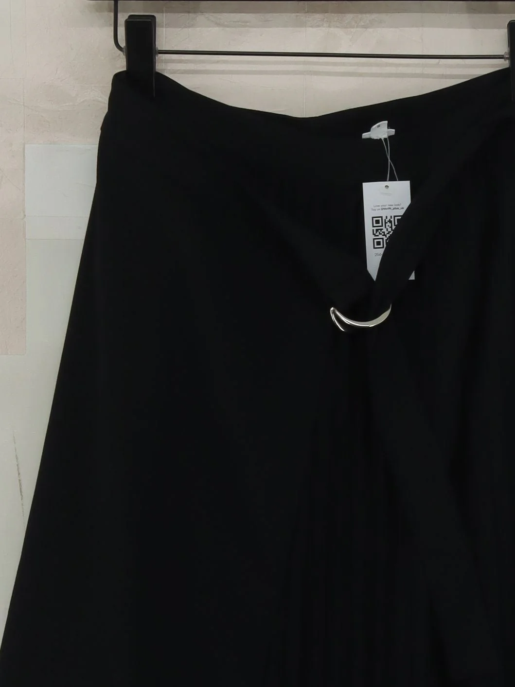 John Lewis Women's Midi Skirt UK 10 Black 100% Polyester Midi Wrap - Image 3