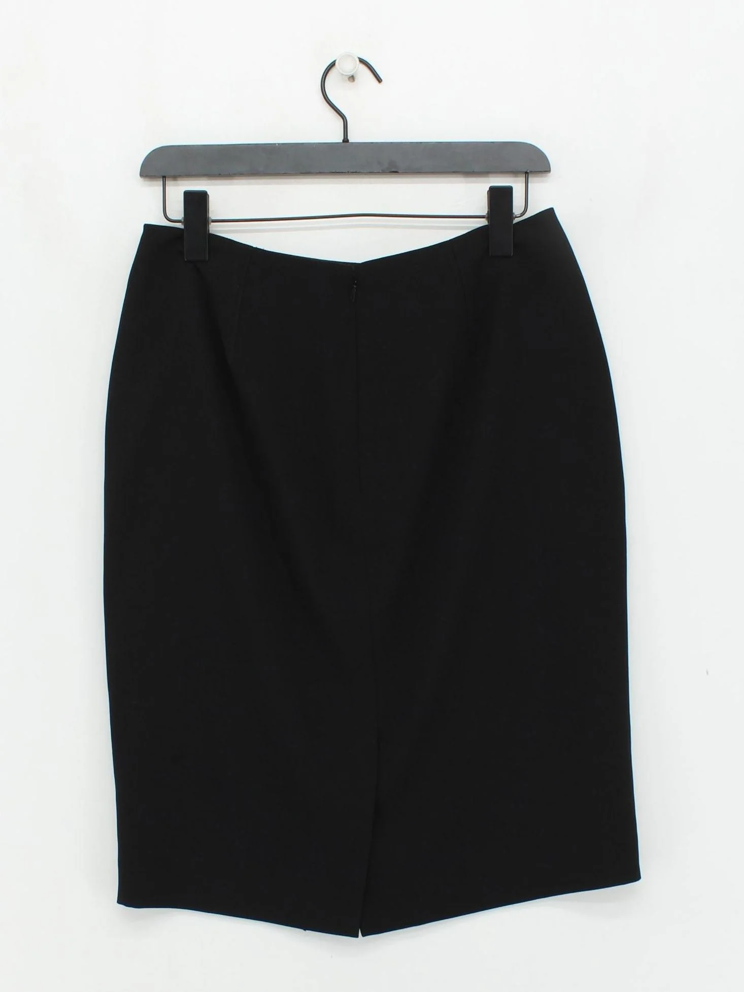 John Lewis Women's Midi Skirt UK 12 Black 100% Polyester Midi Straight & Pencil - Image 2