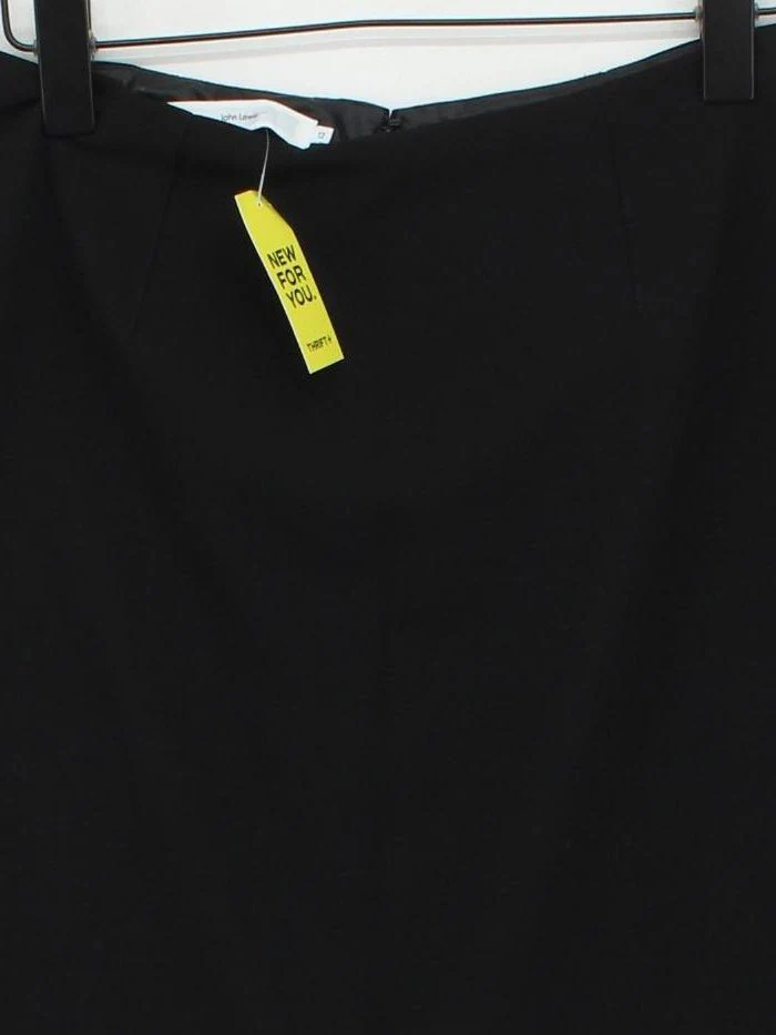 John Lewis Women's Midi Skirt UK 12 Black 100% Polyester Midi Straight & Pencil - Image 3