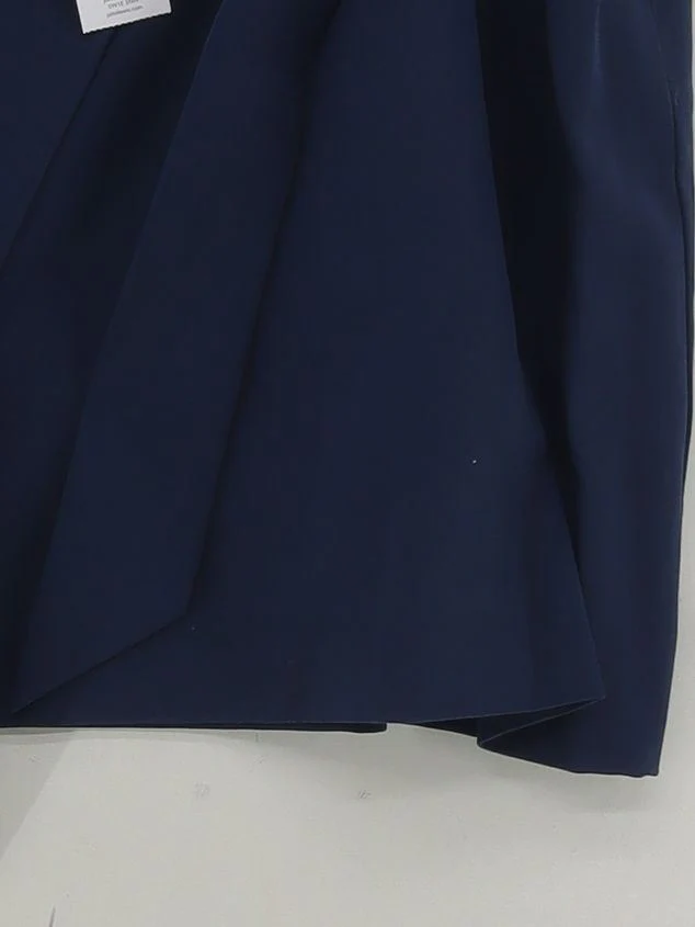 John Lewis Women's Mini Skirt UK 14 Blue Polyester with Viscose, Elastane Mini - Image 4