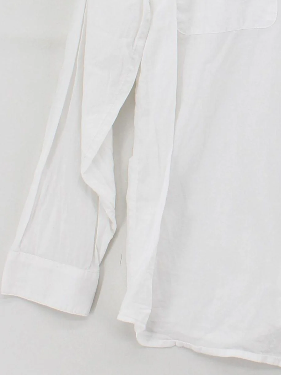 John Lewis Women's Shirt UK 10 White 100% Cotton Long Sleeve Collared Basic - Image 4