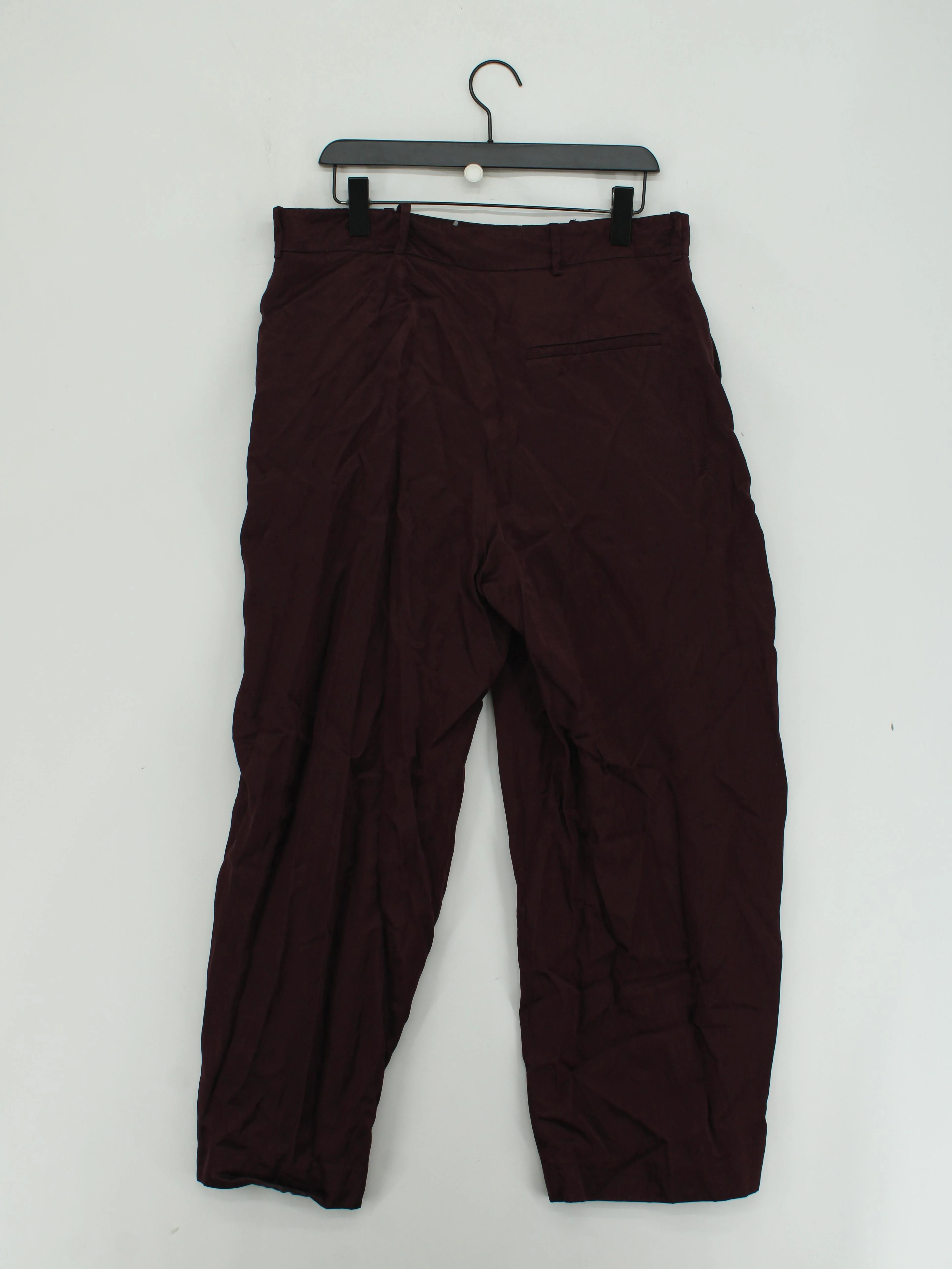John Lewis Women's Suit Trousers UK 16 Brown Viscose - Image 2