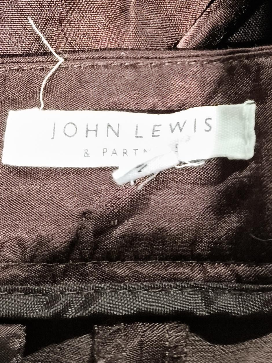 John Lewis Women's Suit Trousers UK 16 Brown Viscose - Image 5