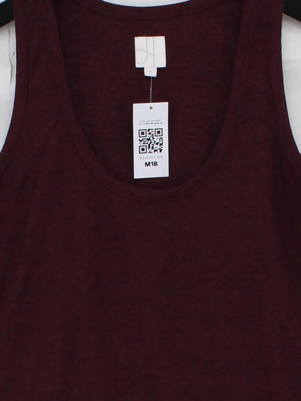 John Lewis Women's T-Shirt M Red Polyester with Elastane Basic - Image 3