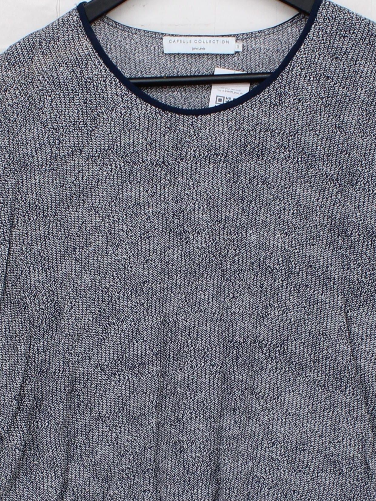 John Lewis Women's T-Shirt UK 12 Blue 100% Viscose Basic - Image 3