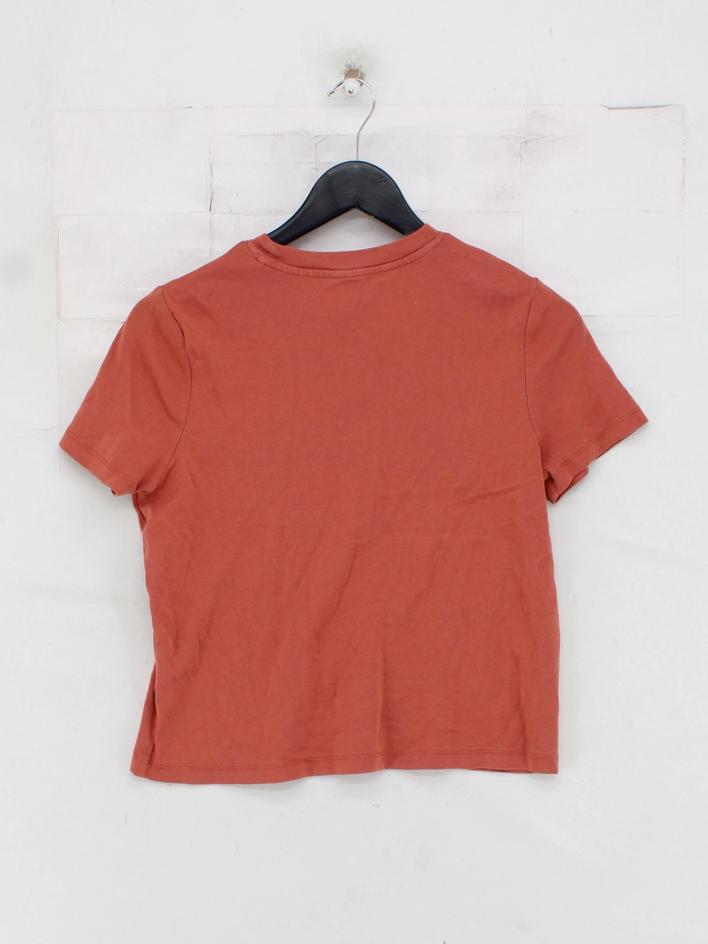 John Lewis Women's T-Shirt UK 8 Tan 100% Cotton Short Sleeve Crew Neck Basic - Image 2