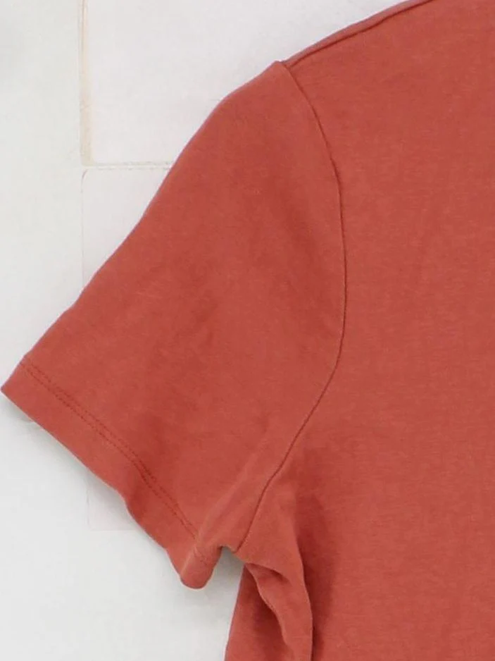 John Lewis Women's T-Shirt UK 8 Tan 100% Cotton Short Sleeve Crew Neck Basic - Image 4