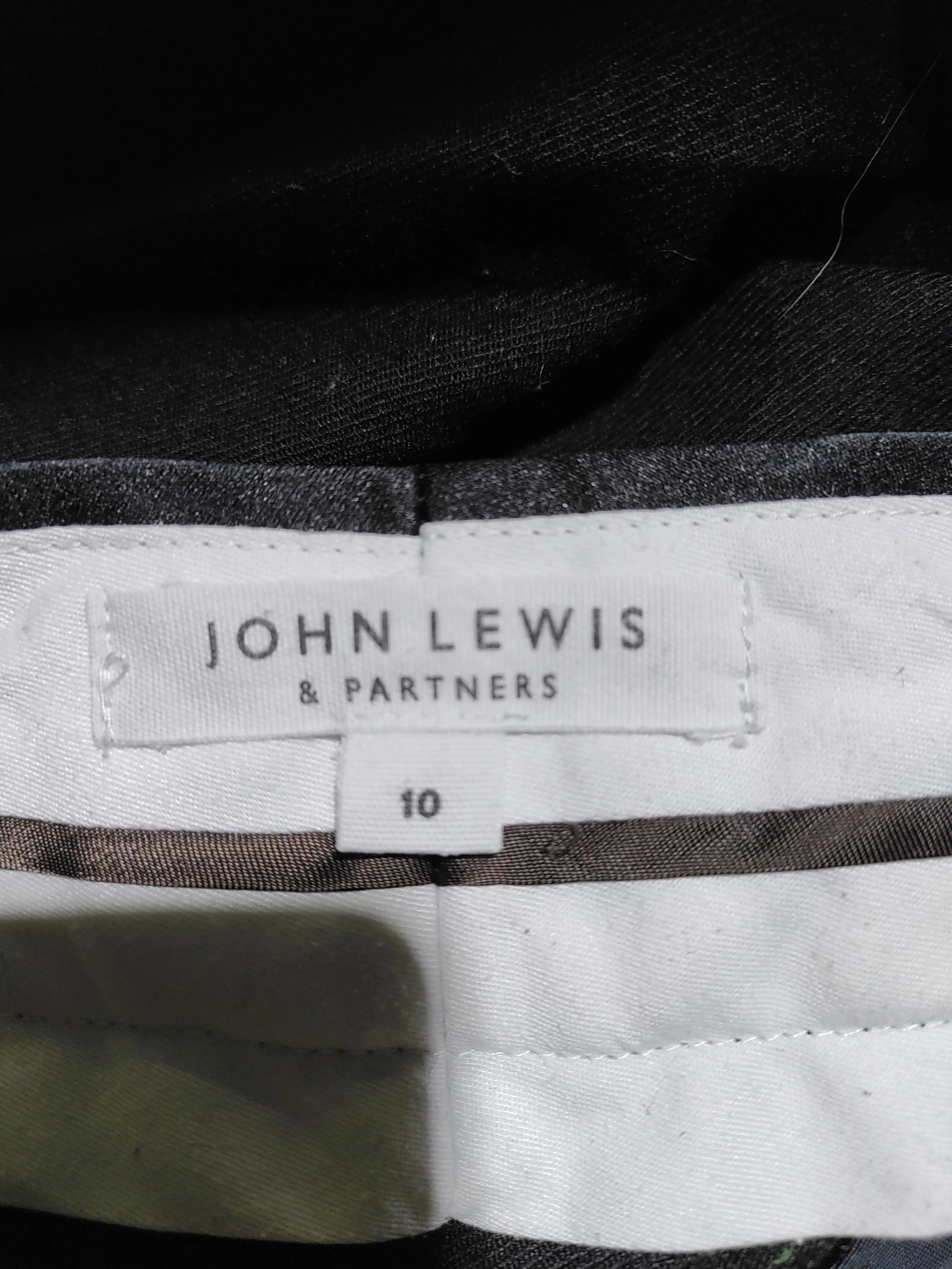 John Lewis Women's Trousers UK 10 Black Wool with Polyester, Elastane Chino - Image 6