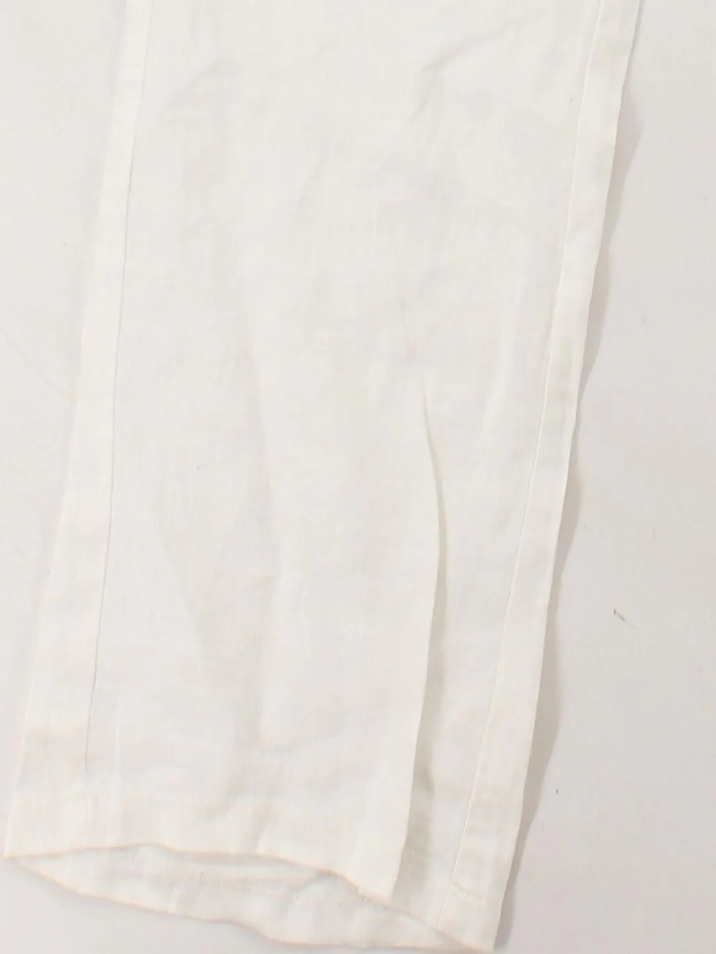 John Lewis Women's Trousers UK 10 Cream Linen with Cotton Straight Chino - Image 4