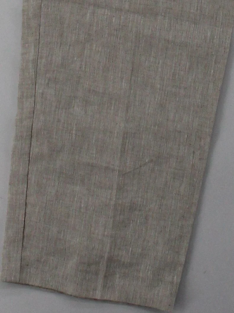 John Lewis Women's Trousers UK 12 Cream 100% Linen Straight Chino - Image 4
