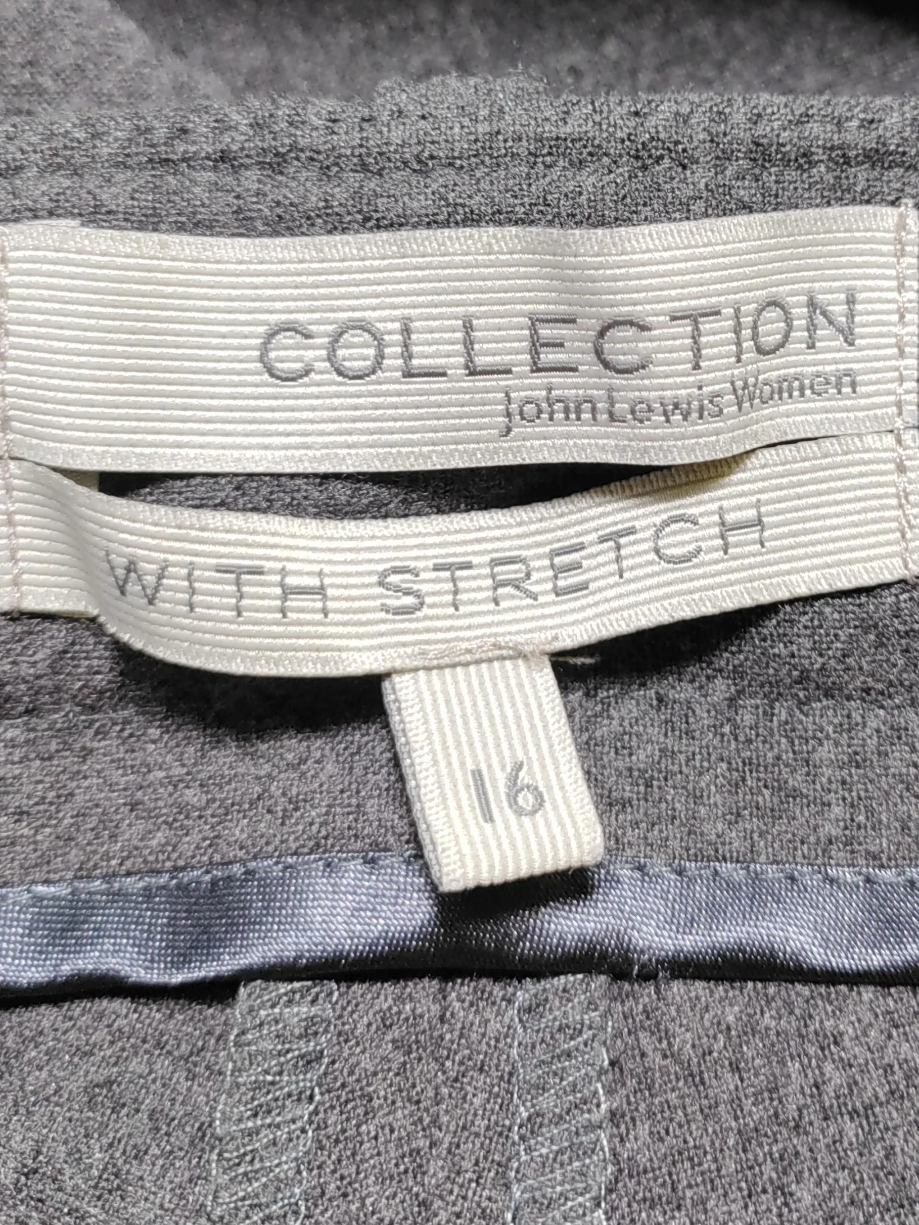 John Lewis Women's Trousers UK 16 Grey Polyester with Viscose, Elastane Capri - Image 5